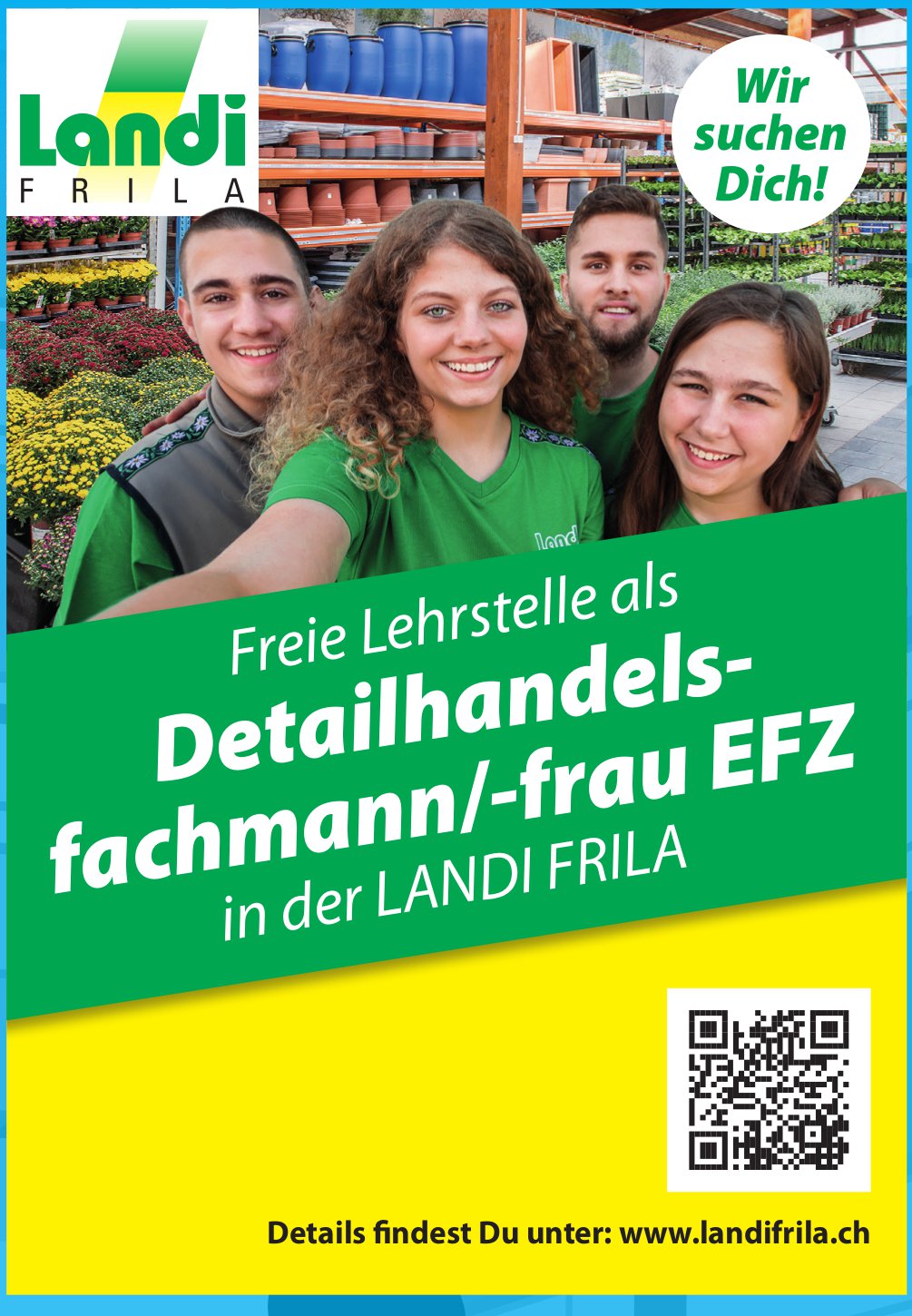 Freie Lehrstelle als Detailhandelsfachmann/-frau EFZ, LANDI FRILA, gesucht