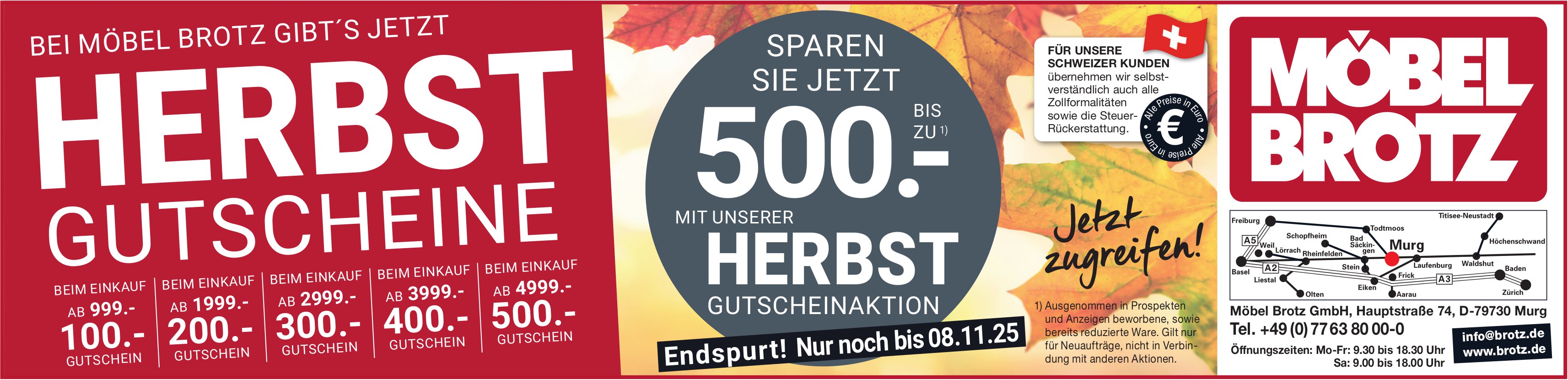 Möbel Brotz GmbH, Murg - Herbst Gutscheine