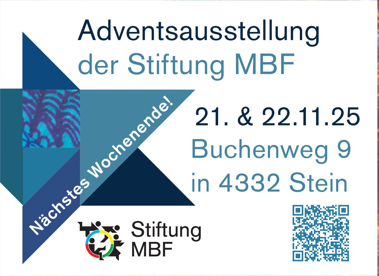 Adventsausstellung, 21. - 22. November, Stiftung MBF, Stein
