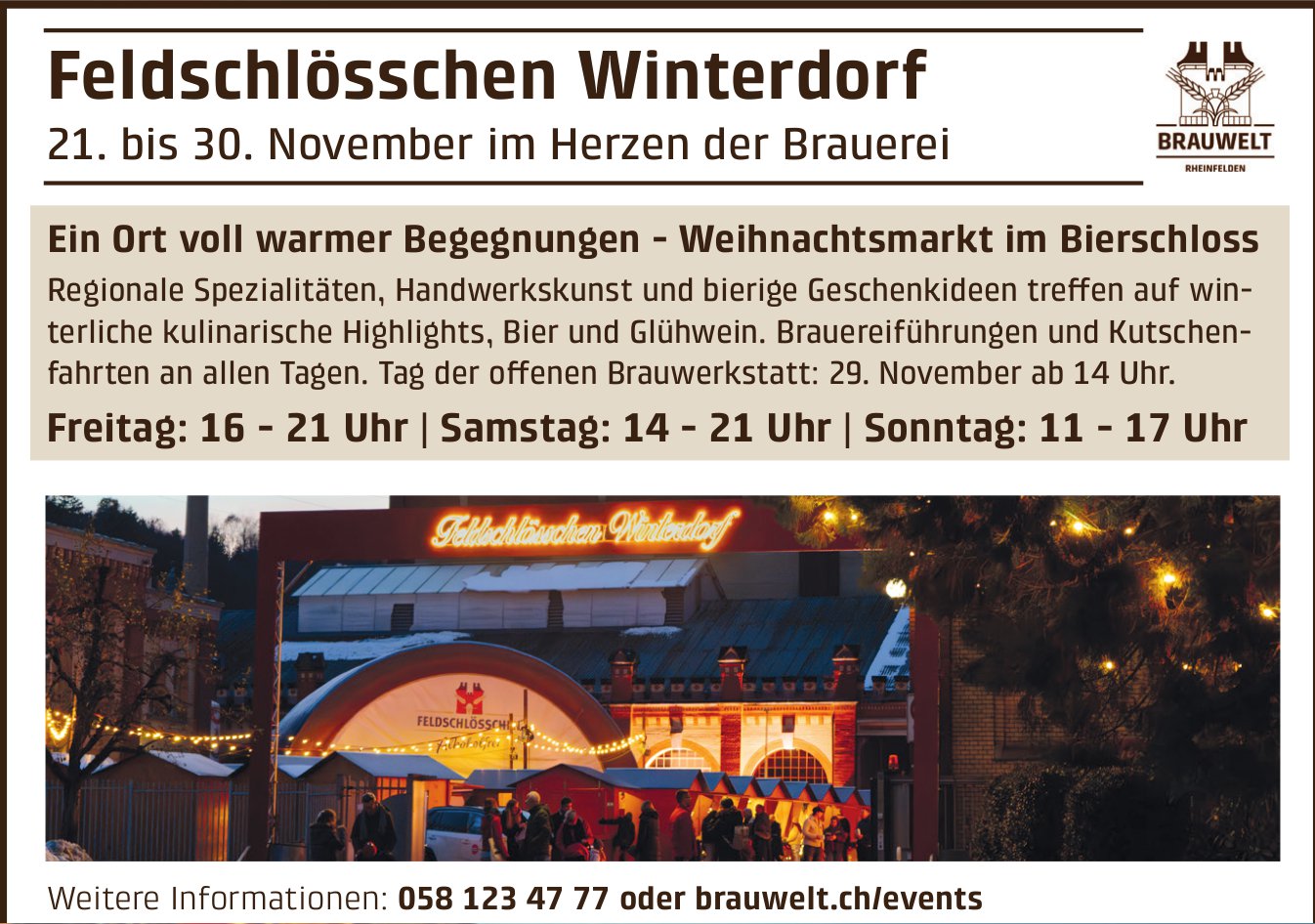 Weihnachtsmarkt im Bierschloss, 21. - 30. November, Rheinfelden