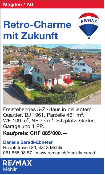 Freistehendes Haus, Magden, 5-Zimmer-Wohnung, zu verkaufen