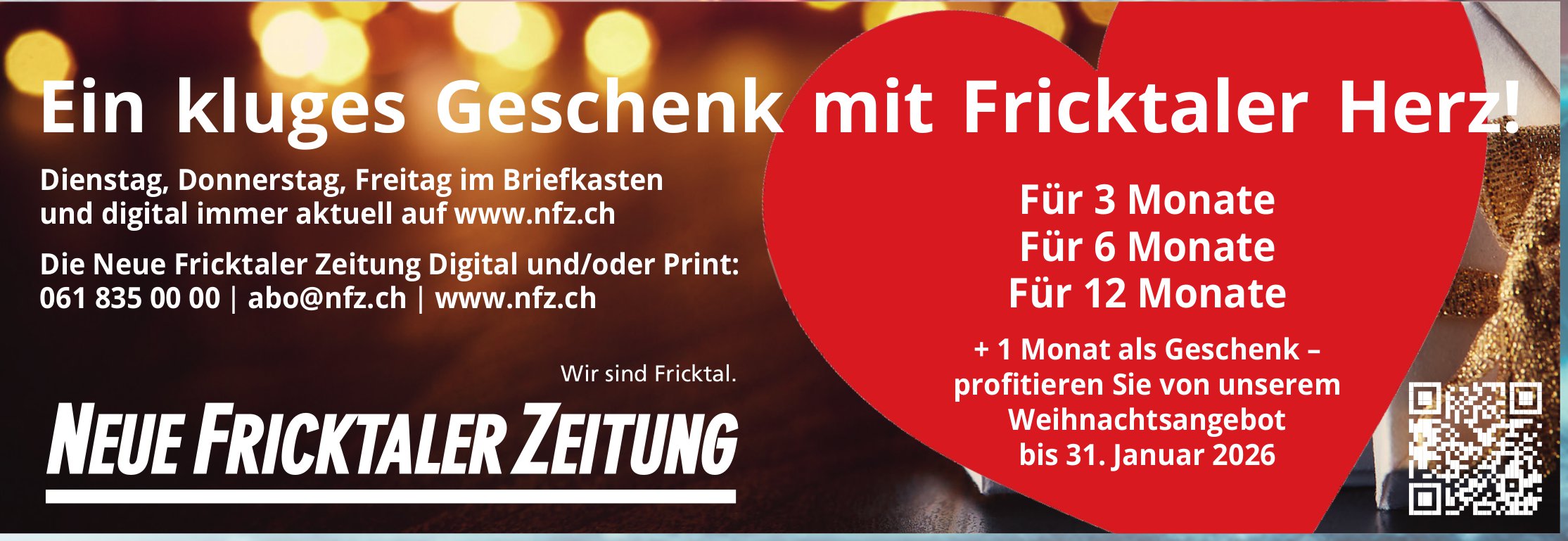 Neue Fricktaler Zeitung, Ein kluges Geschenk mit Fricktaler Herz!