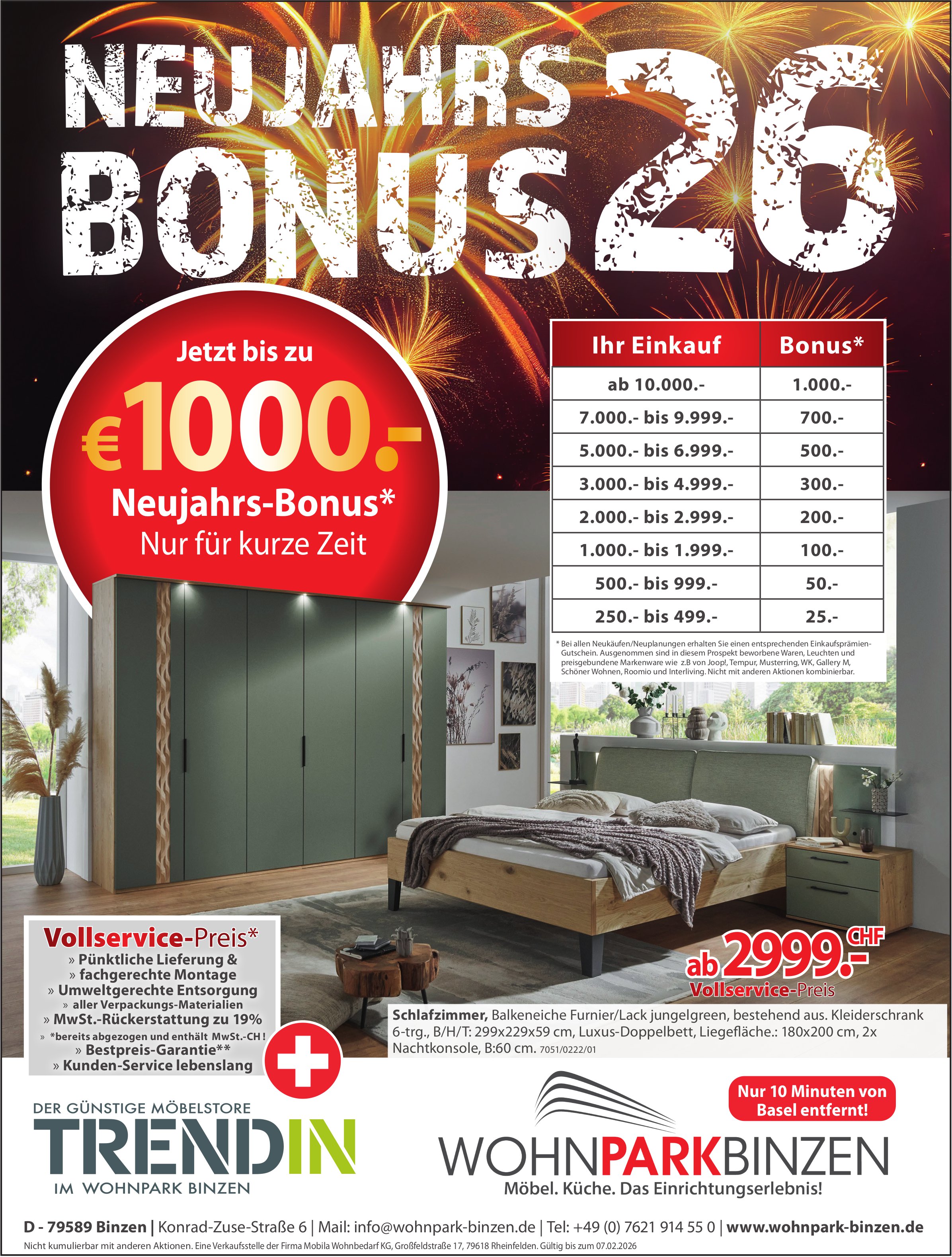 Wohnpark Binzen, Neujahrs-Bonus* Nur für kurze Zeit