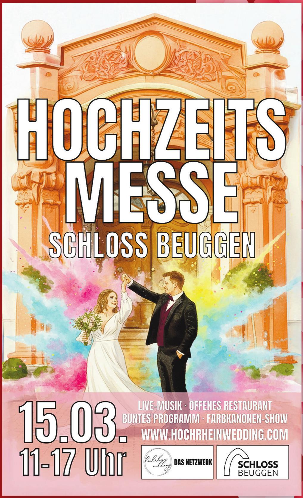 Hochzeitsmesse Schloss Beuggen, 15. März, Schloss Beuggen, Rheinfelden