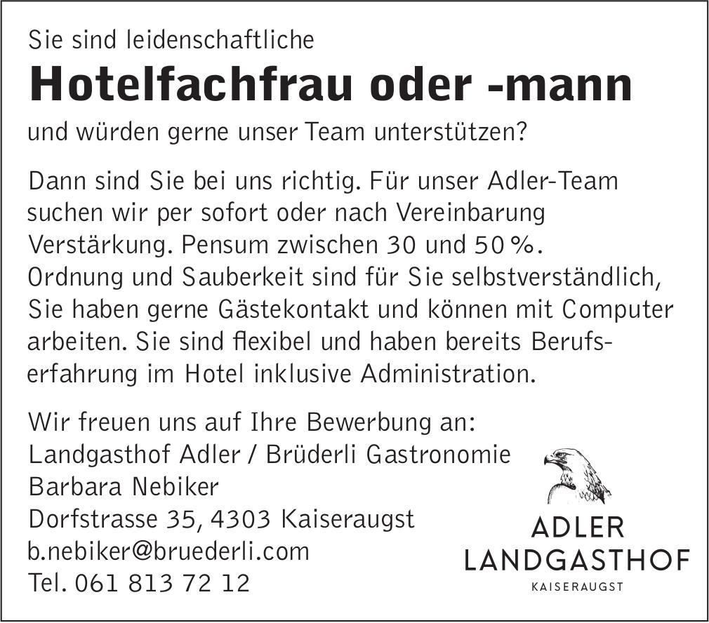 Hotelfachfrau oder -mann, Adler Landgasthof, Kaiseraugst, Gesucht