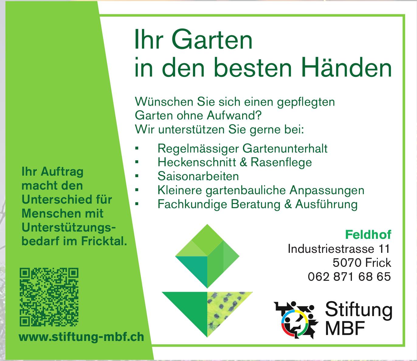 Stiftung MBF, Frick - Ihr Garten in den besten Händen