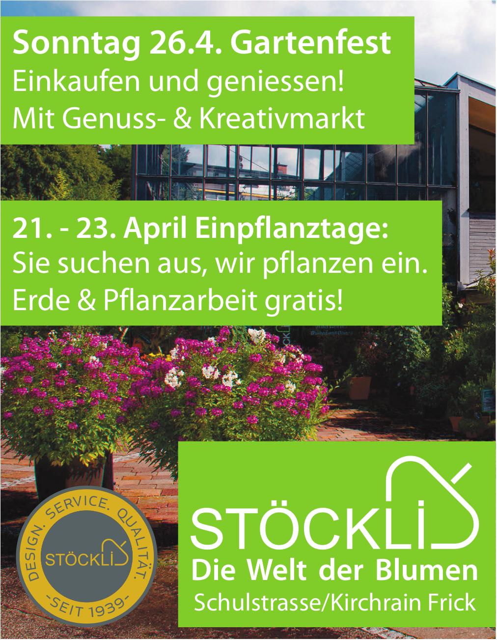 Gartenfest, 21. - 23. April, Stöckli, Frick