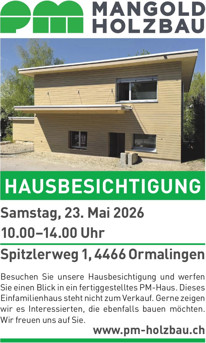 HAUSBESICHTIGUNG, 23. Mai, Ormalingen