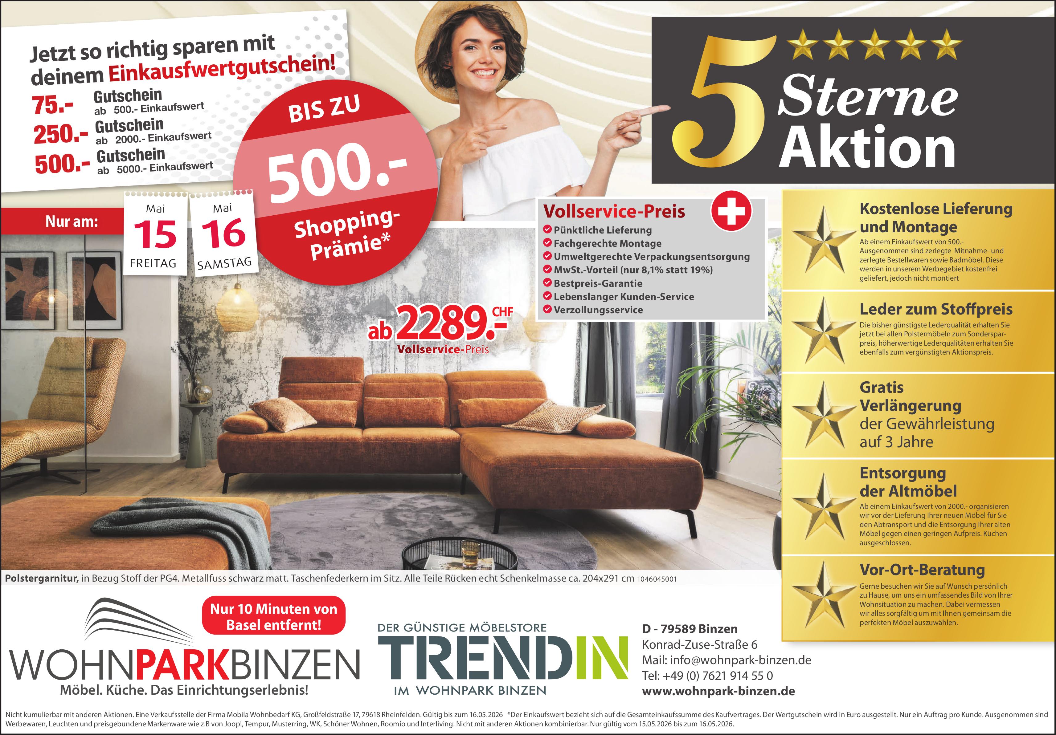 Wohnpark Binzen, Jetzt so richtig sparen mit deinem Einkaufwertgutschein!