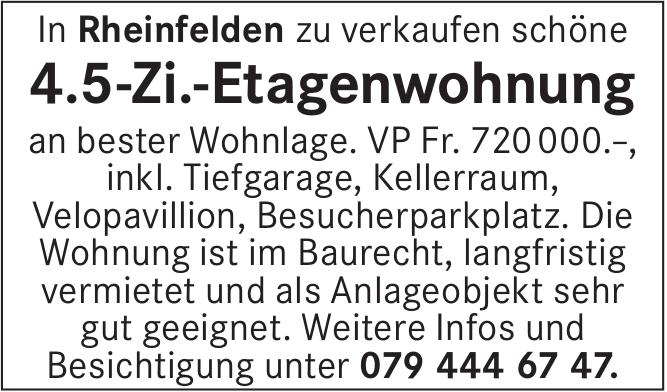 4.5-Zi.-Etagenwohnung, Rheinfelden, zu verkaufen