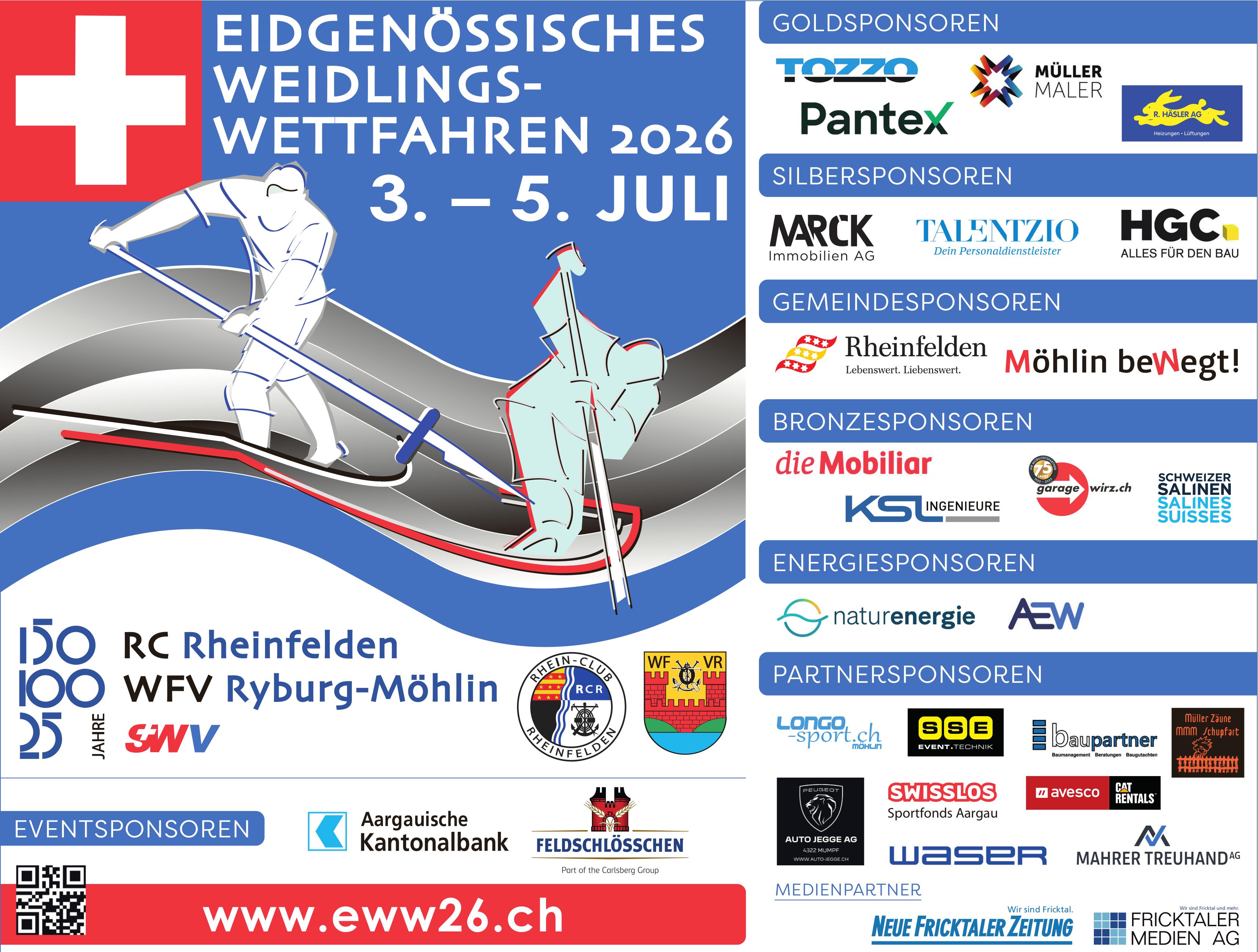 EIDGENÖSSISCHES WEIDLINGS-WETTFAHREN 2026, 3. - 5. Juli