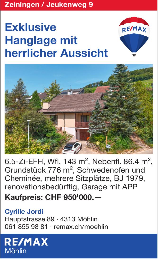 6.5-Zi-EFH, 6½-Zimmer-Wohnung, Möhlin, zu verkaufen