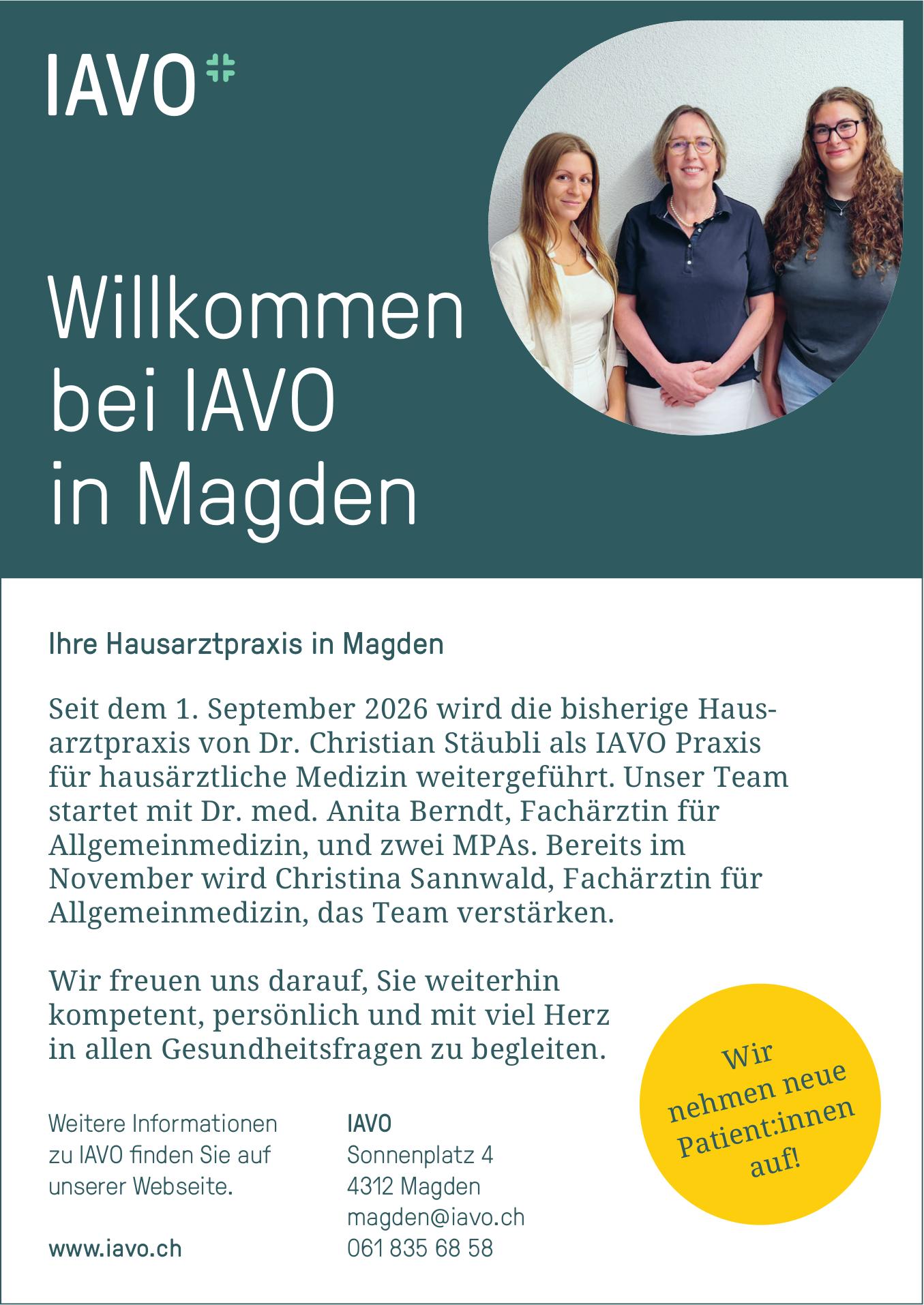 IAVO, Magden - Willkommen bei IAVO in Magden