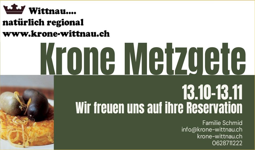 Krone Metzgete, 13. Oktober - 13. November