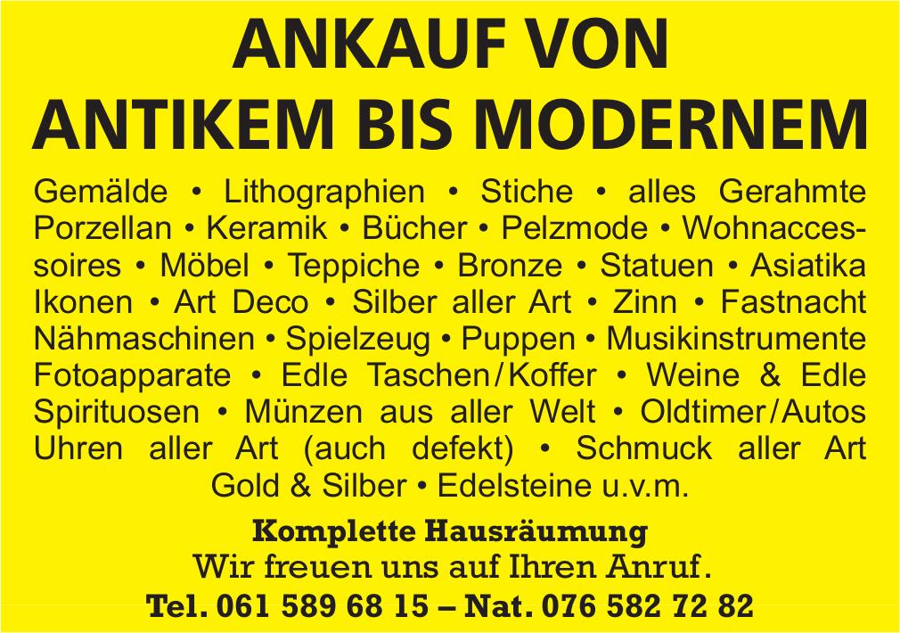 ANKAUF VON ANTIKEM BIS MODERNEM
