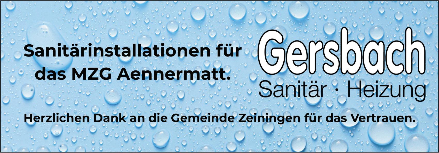 Gersbach Sanitär Heizung, Sanitärinstallationen für das MZG Aennermatt.