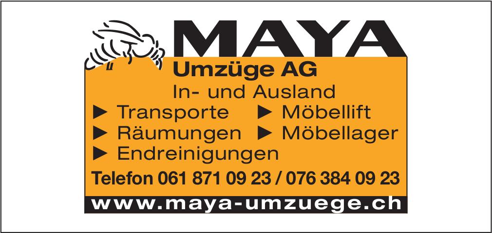Maya Umzüge AG, In- und Ausland