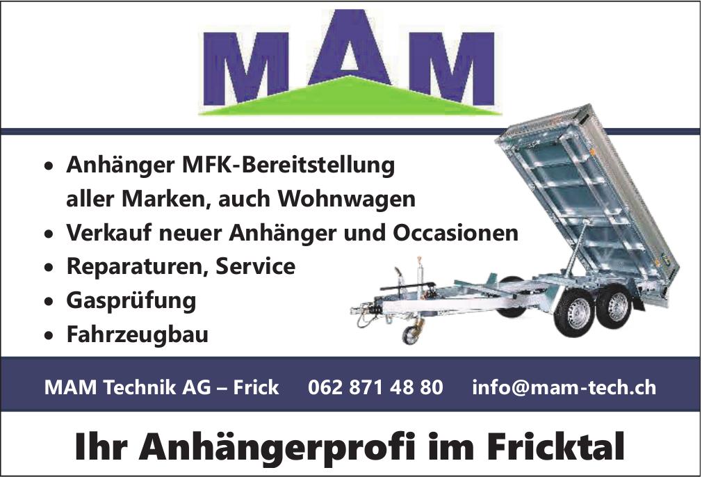 MAM Technik AG, Ihr Anhängerprofi im Fricktal