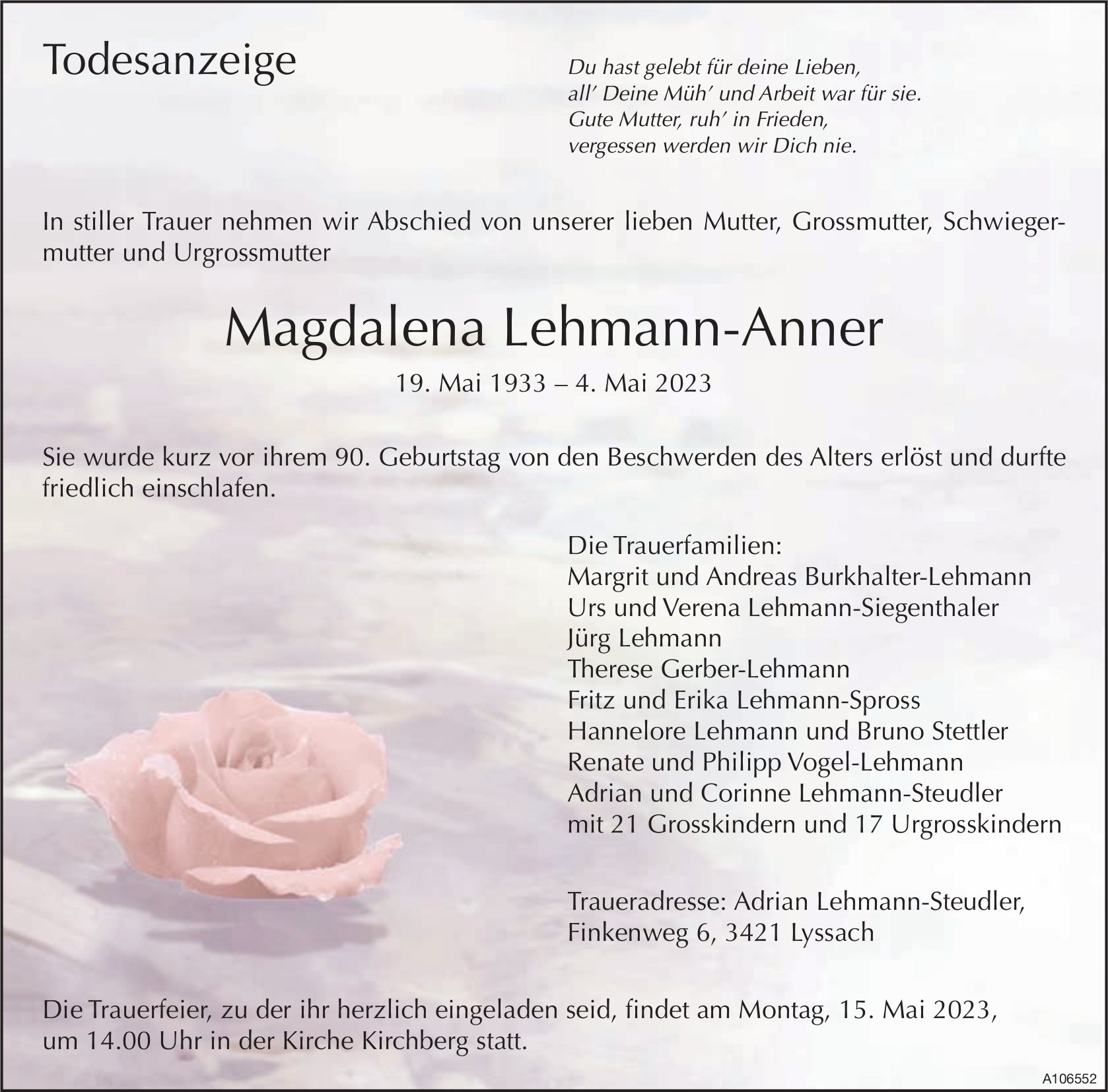 Magdalena Lehmann-Anner, Mai 2023 / TA