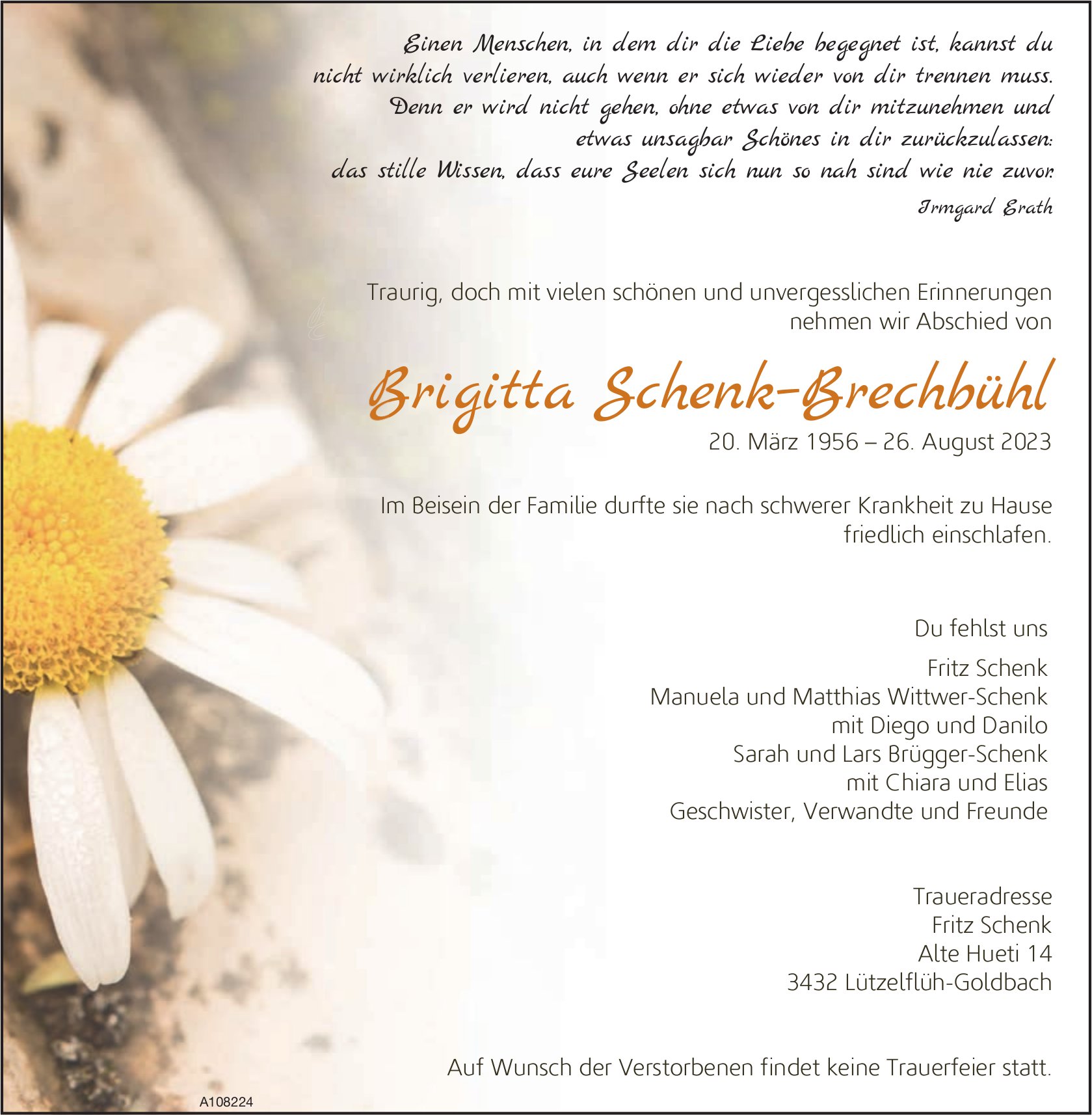 Brigitta Schenk–Brechbühl, August 2023 / TA