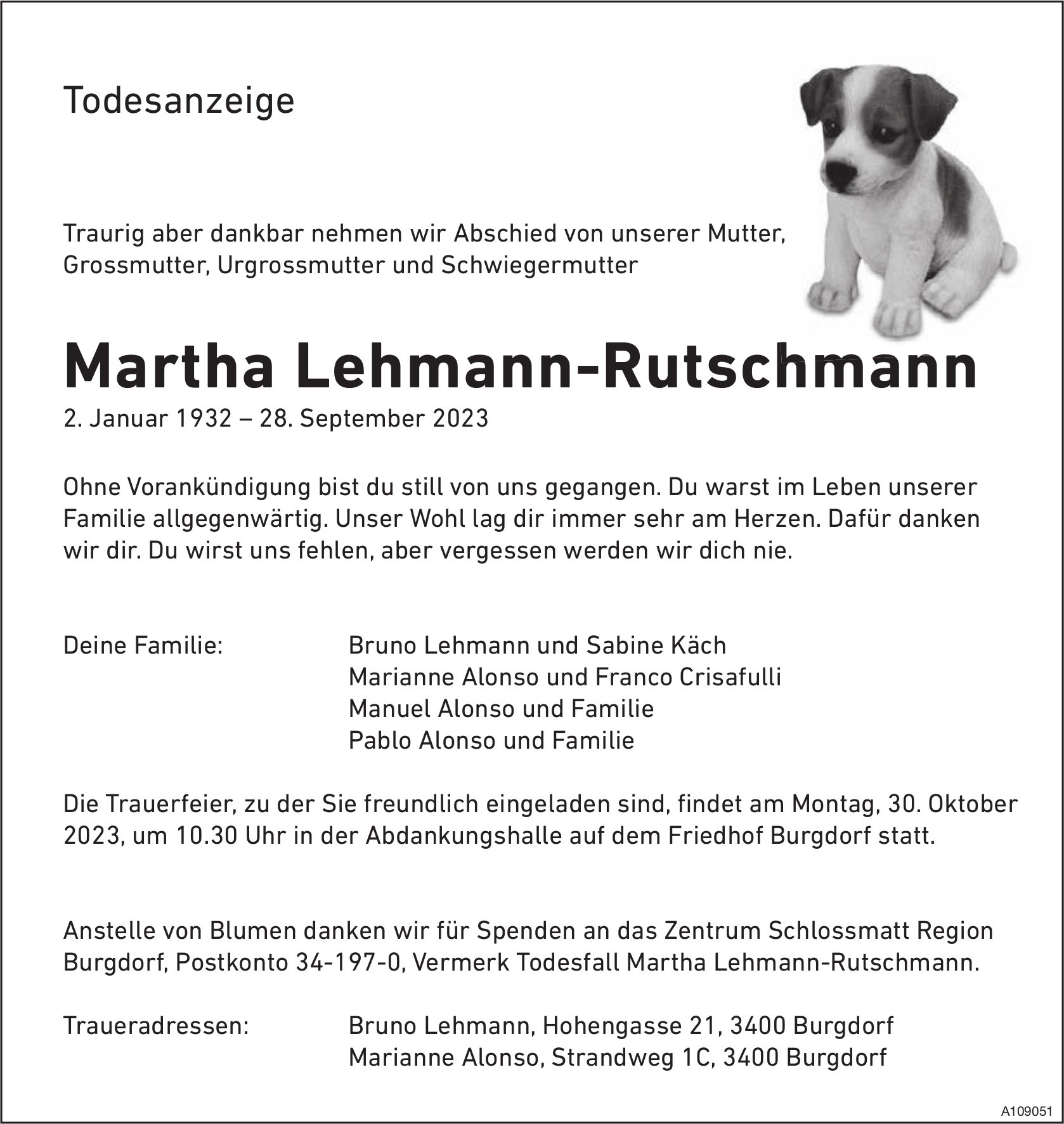 Martha Lehmann-Rutschmann, September 2023 / TA