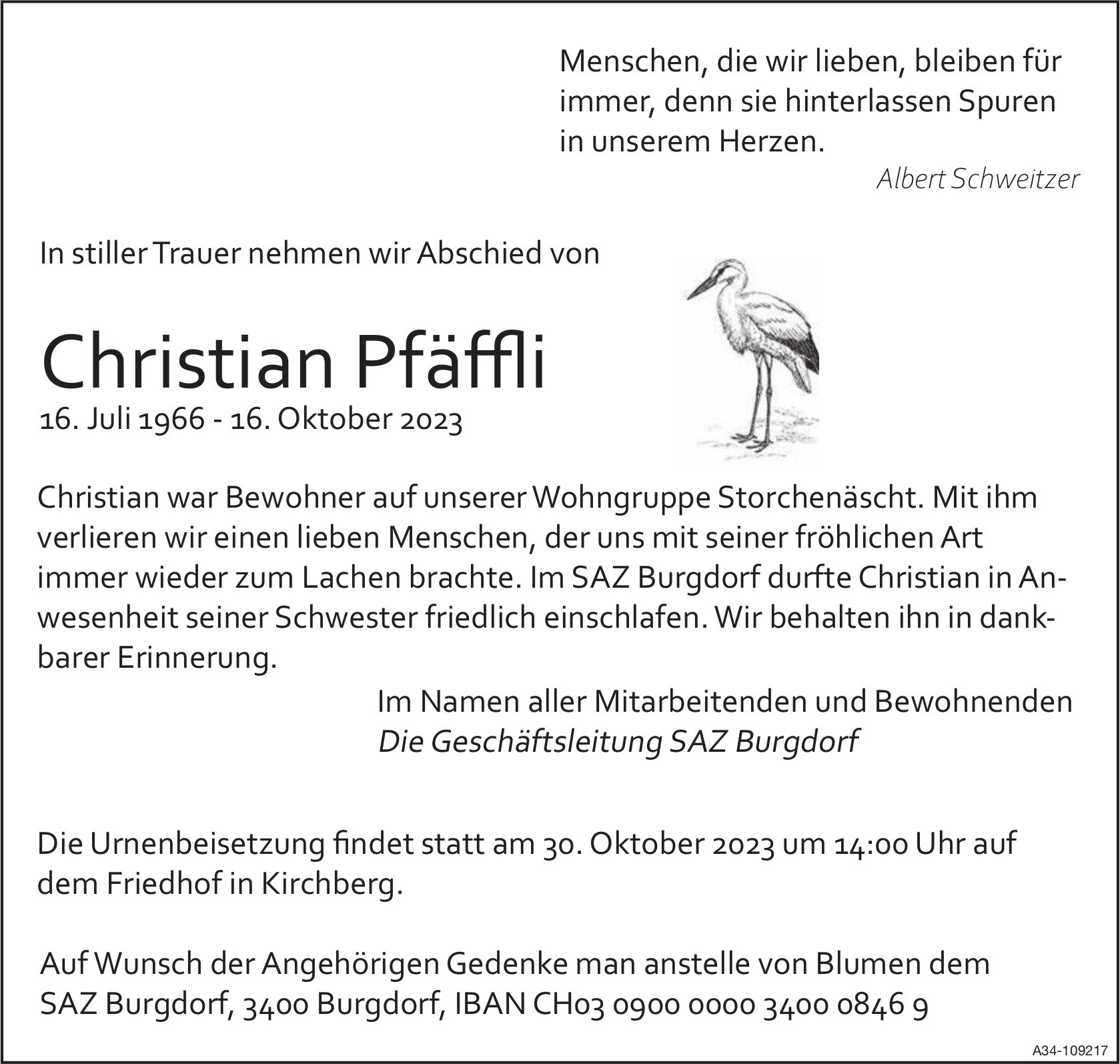 Christian Pfäffli, Oktober 2023 / TA