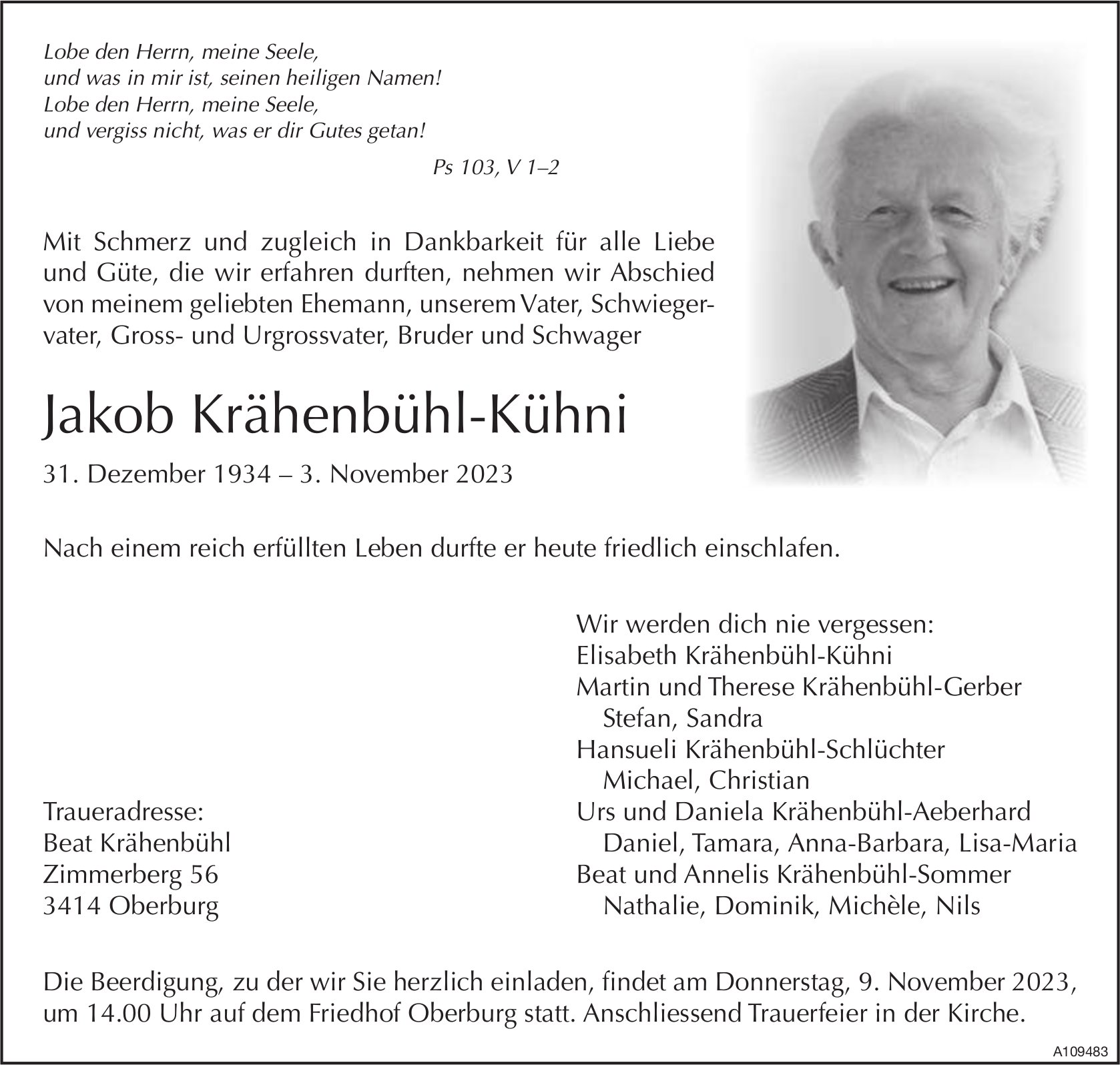 Jakob Krähenbühl-Kühni, November 2023 / TA