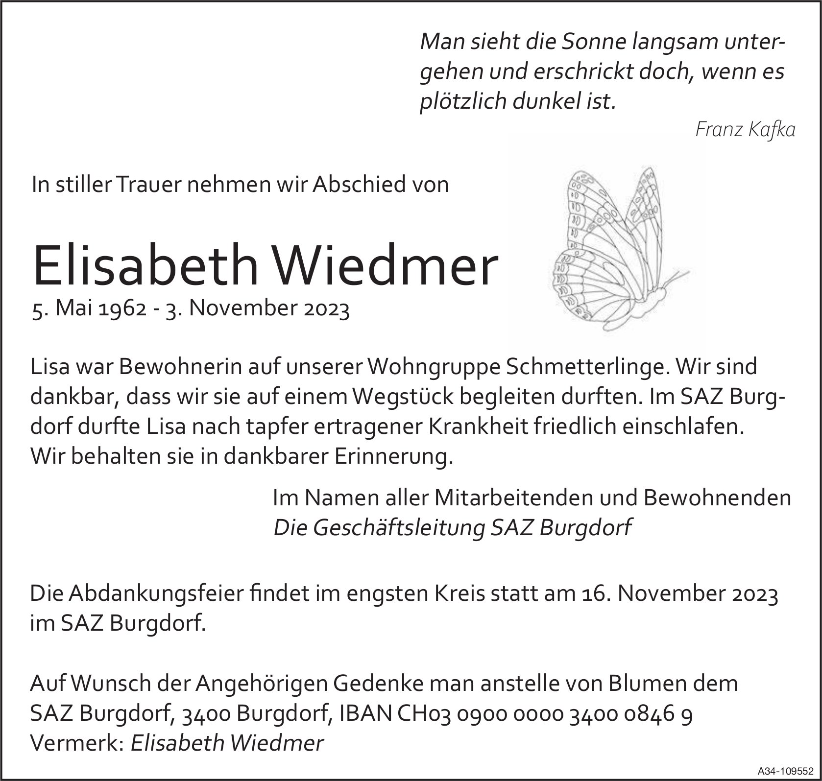 Elisabeth Wiedmer, November 2023 / TA