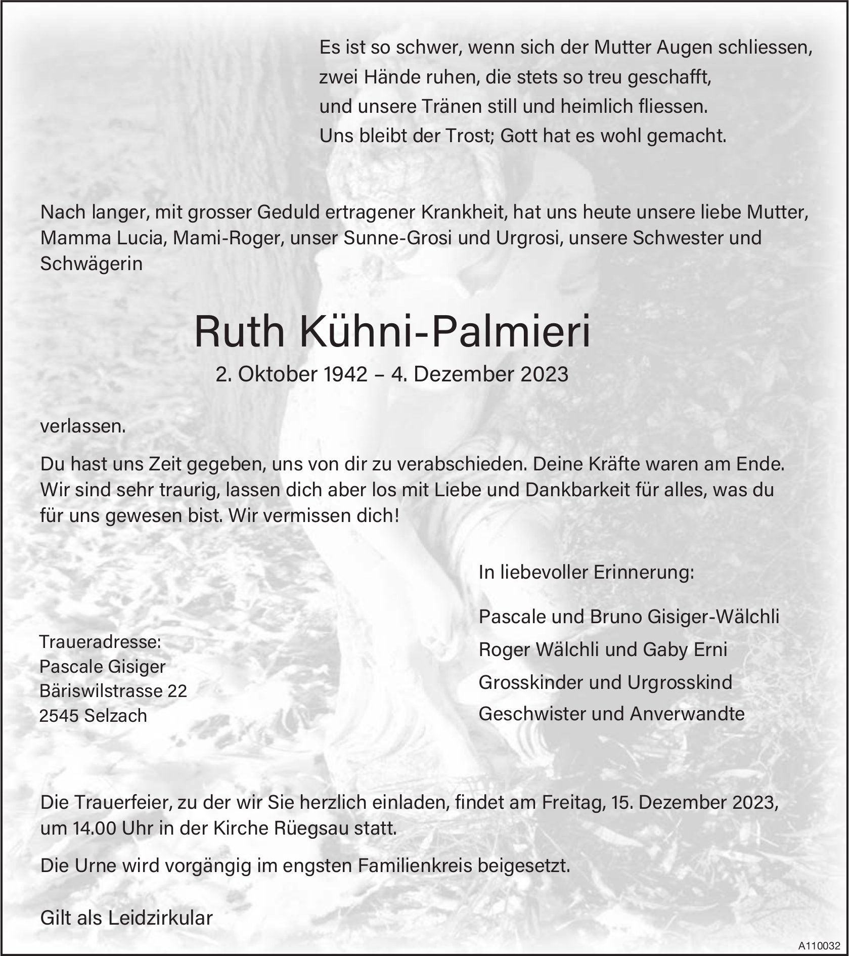 Ruth Kühni-Palmieri, Dezember 2023 / TA