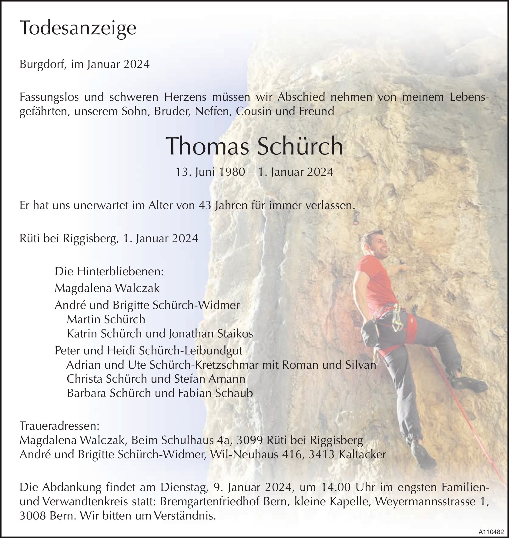 Thomas Schürch, Januar 2024 / TA