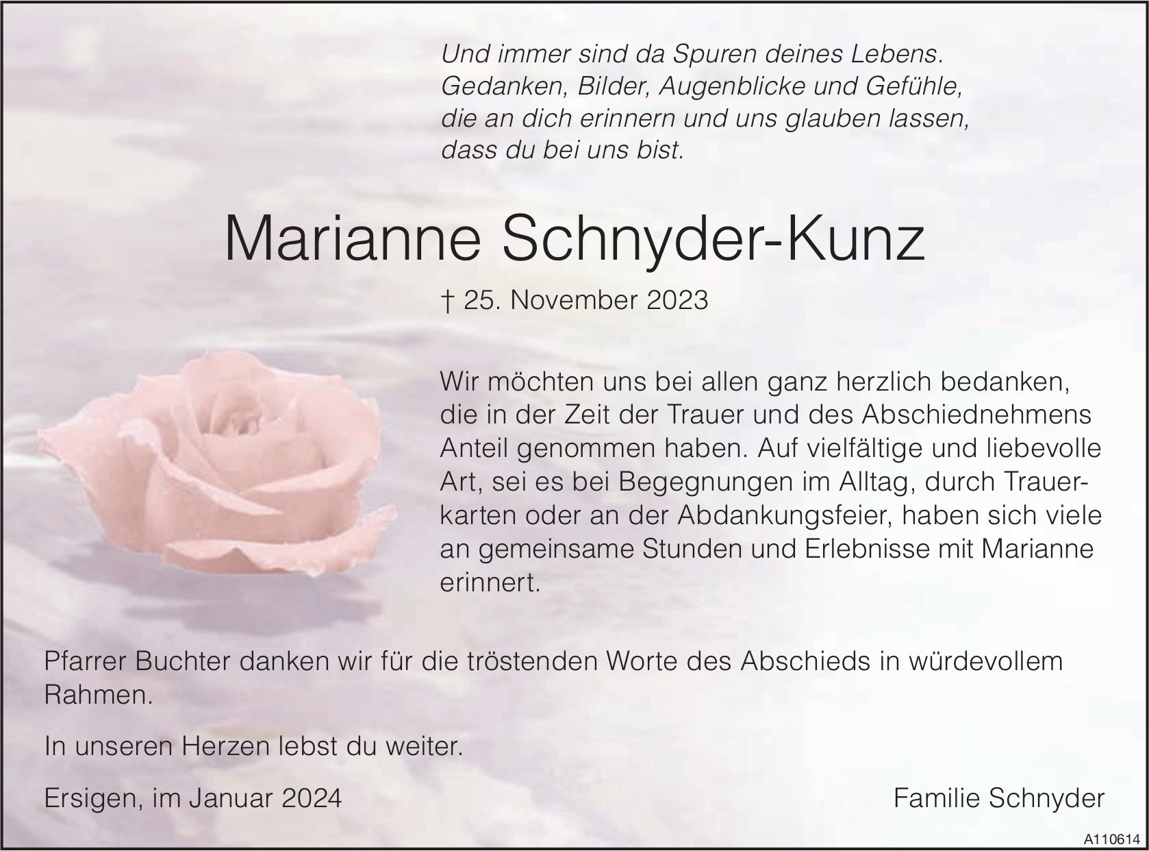 Marianne Schnyder-Kunz, im Januar 2024 / DS