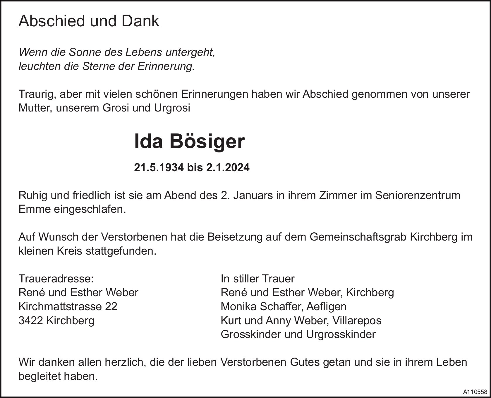 Ida Bösiger, im Januar 2024 / TA + DS