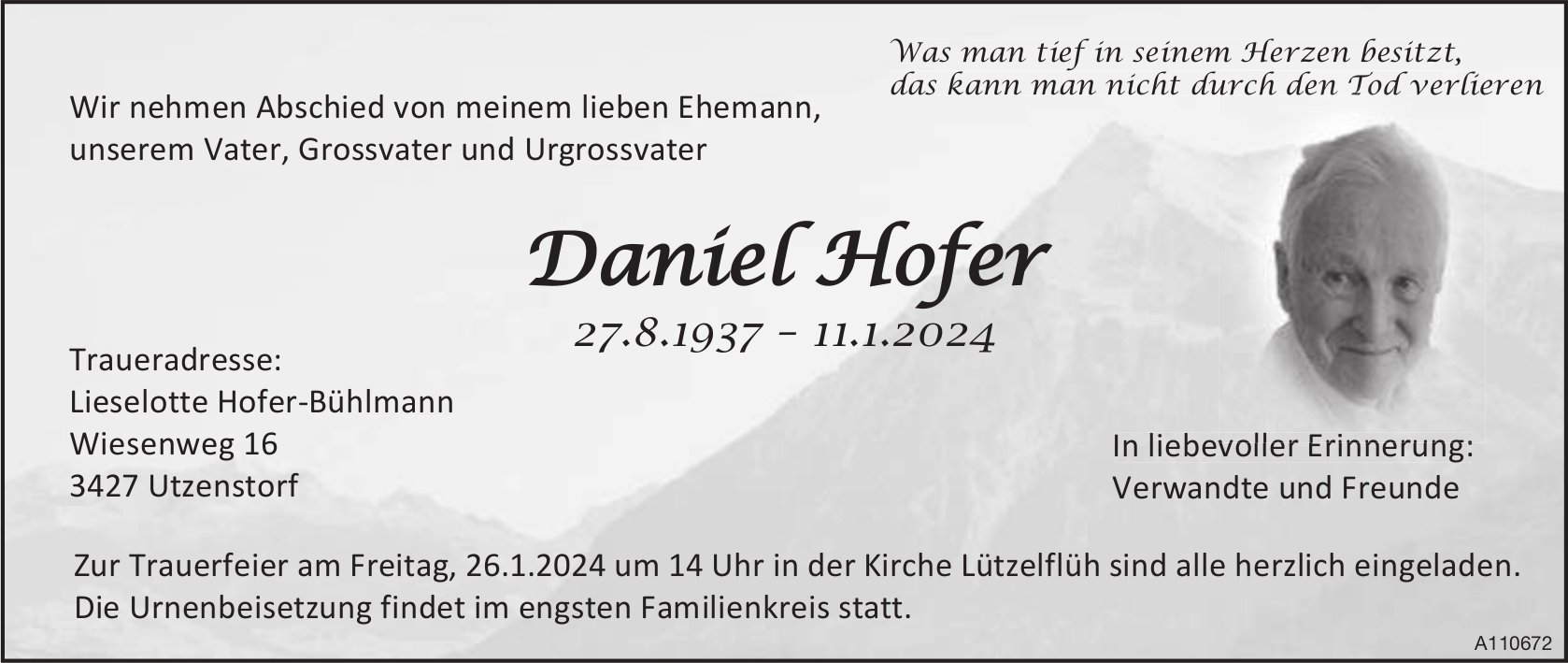 Daniel Hofer, Januar 2024 / TA