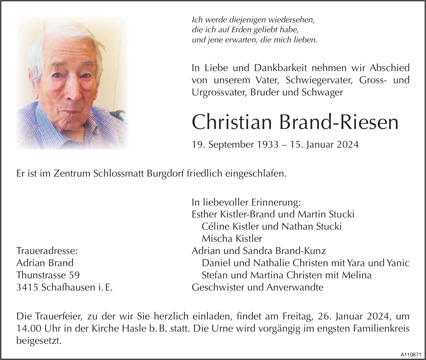 Christian Brand-Riesen, Januar 2024 / TA