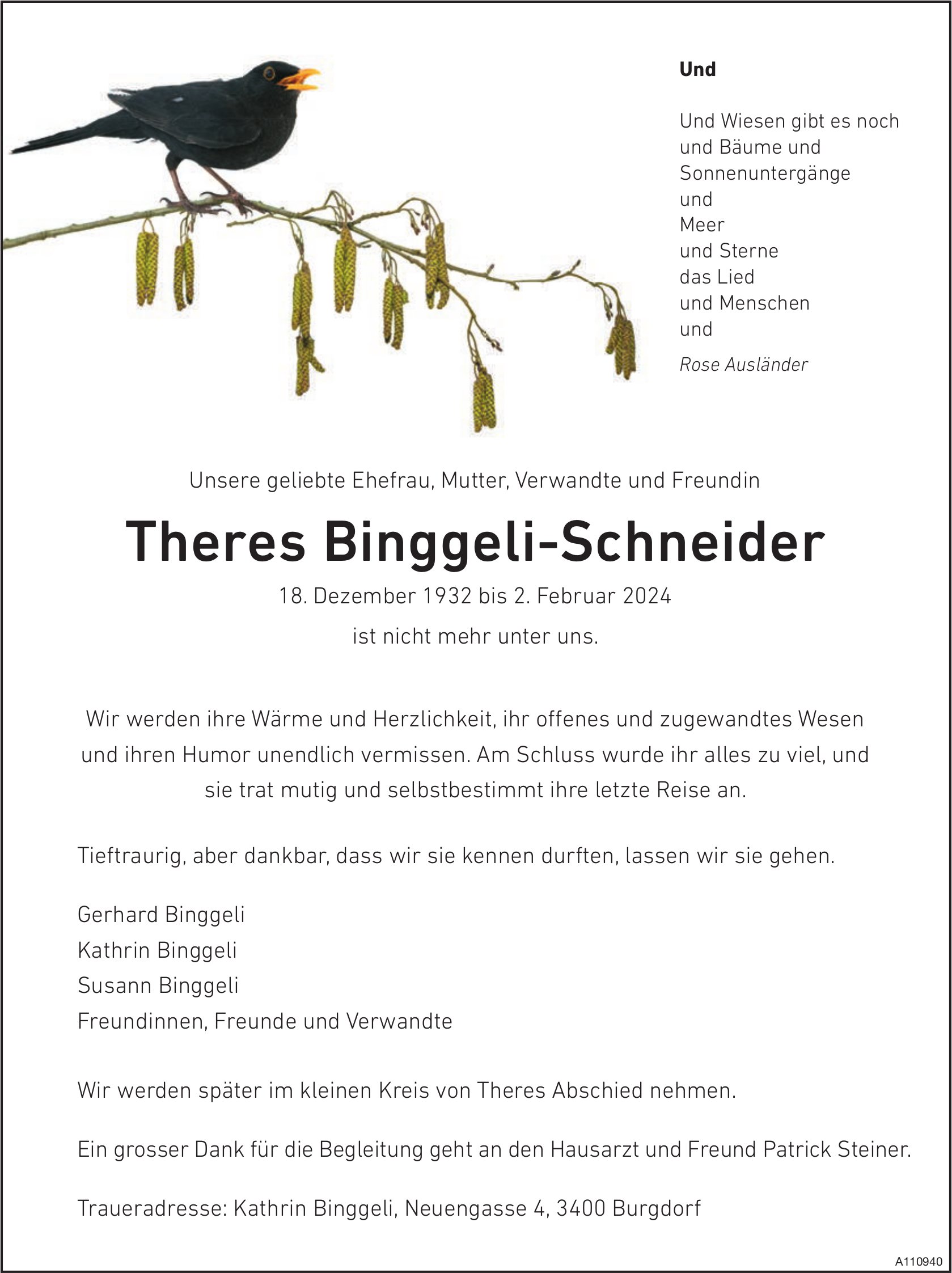 Theres Binggeli-Schneider, Februar 2024 / TA