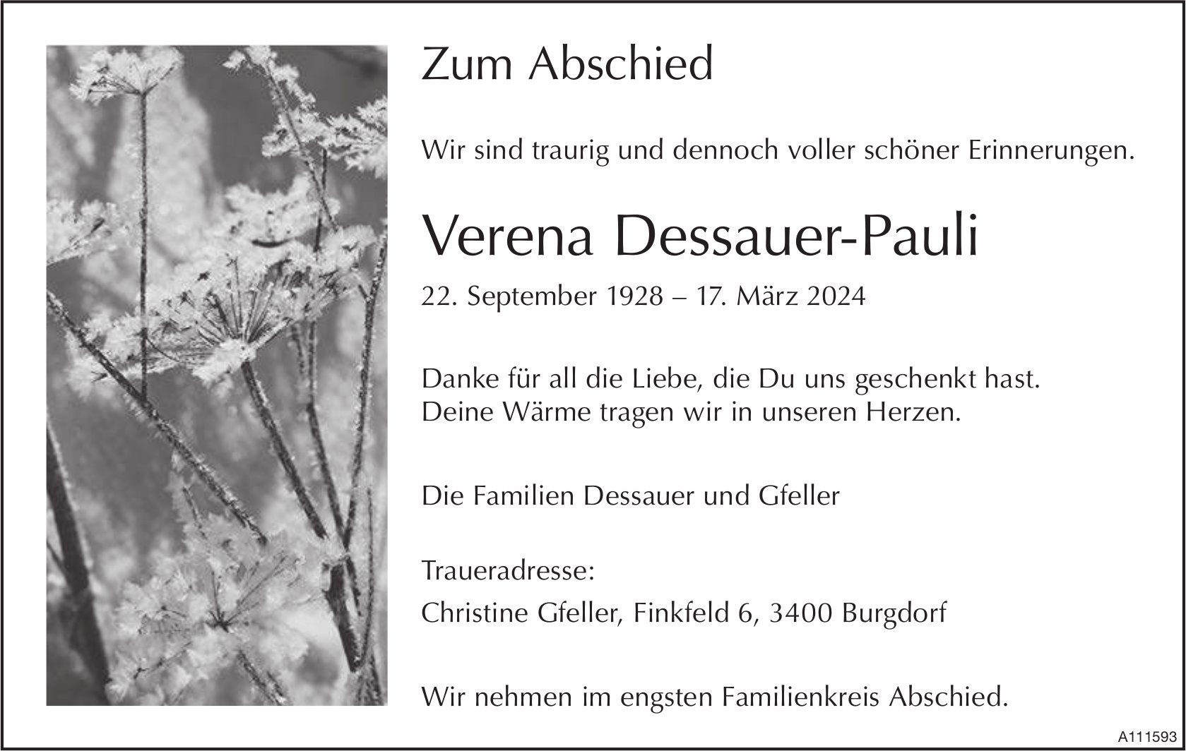 Verena Dessauer-Pauli, März 2024 / TA