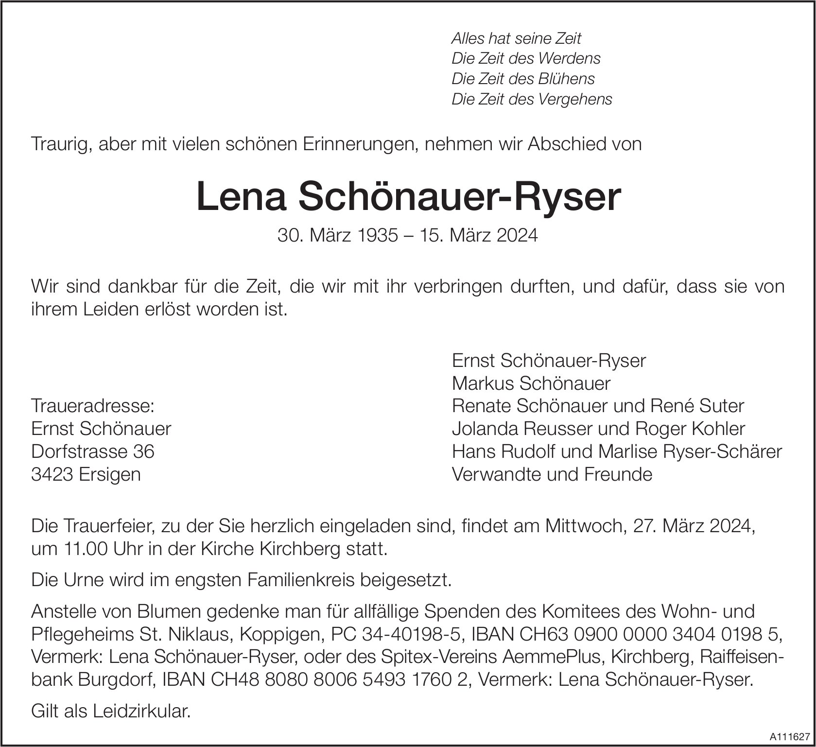Lena Schönauer-Ryser, März 2024 / TA