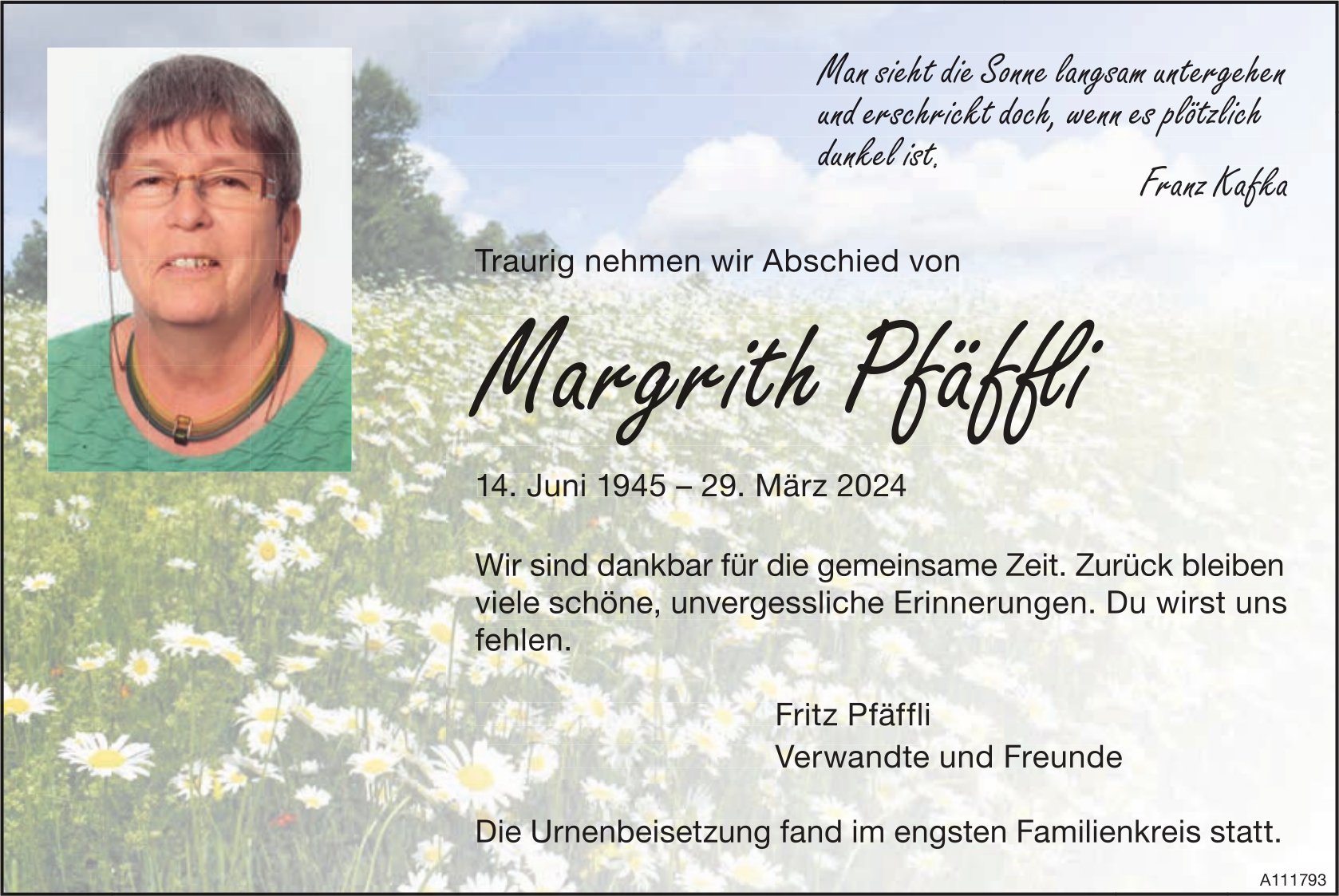 Margrith Pfäffli, März 2024 / TA
