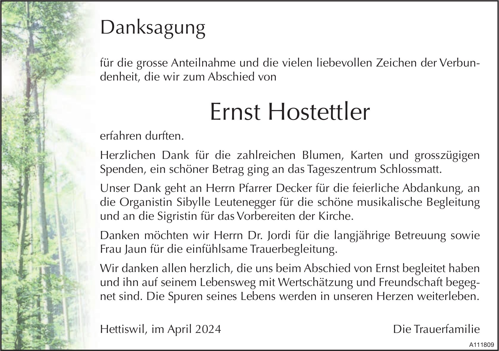 Ernst Hostettler, im April 2024 / DS