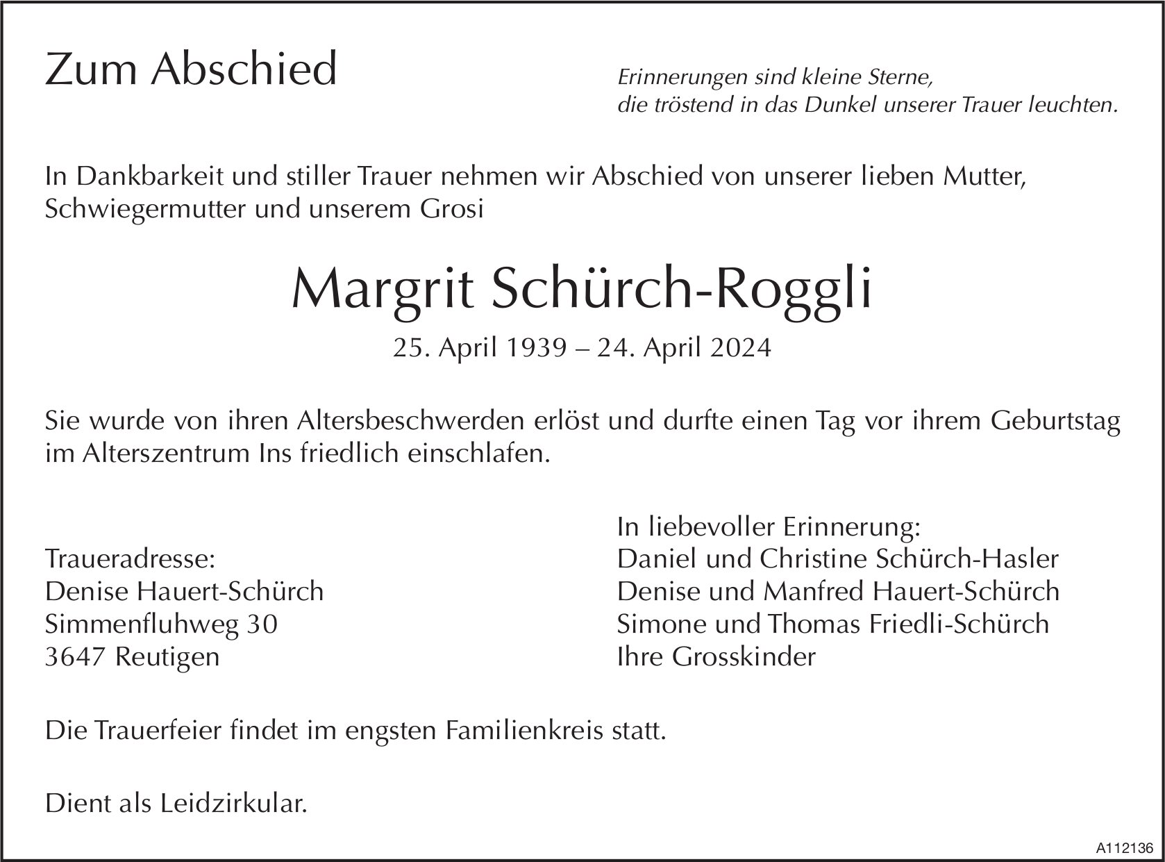 Margrit Schürch-Roggli, April 2024 / TA