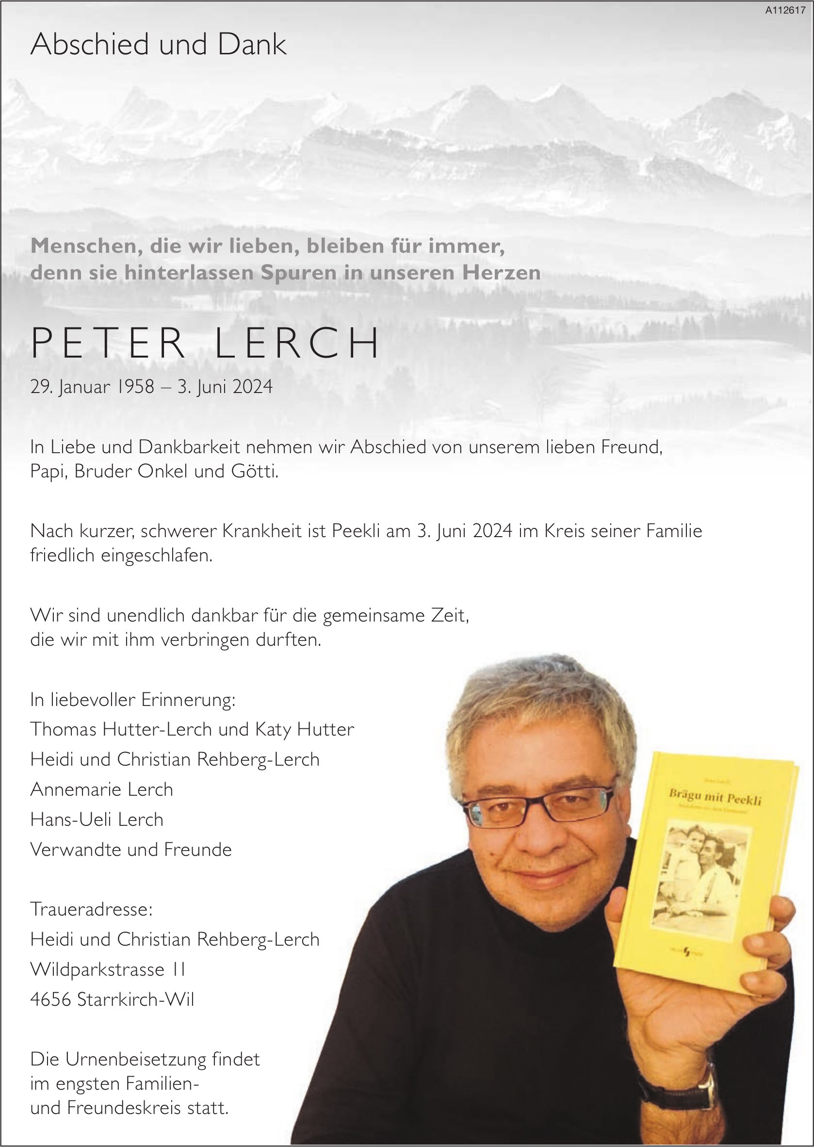 Peter Lerch, im Juni 2024 / TA + DS