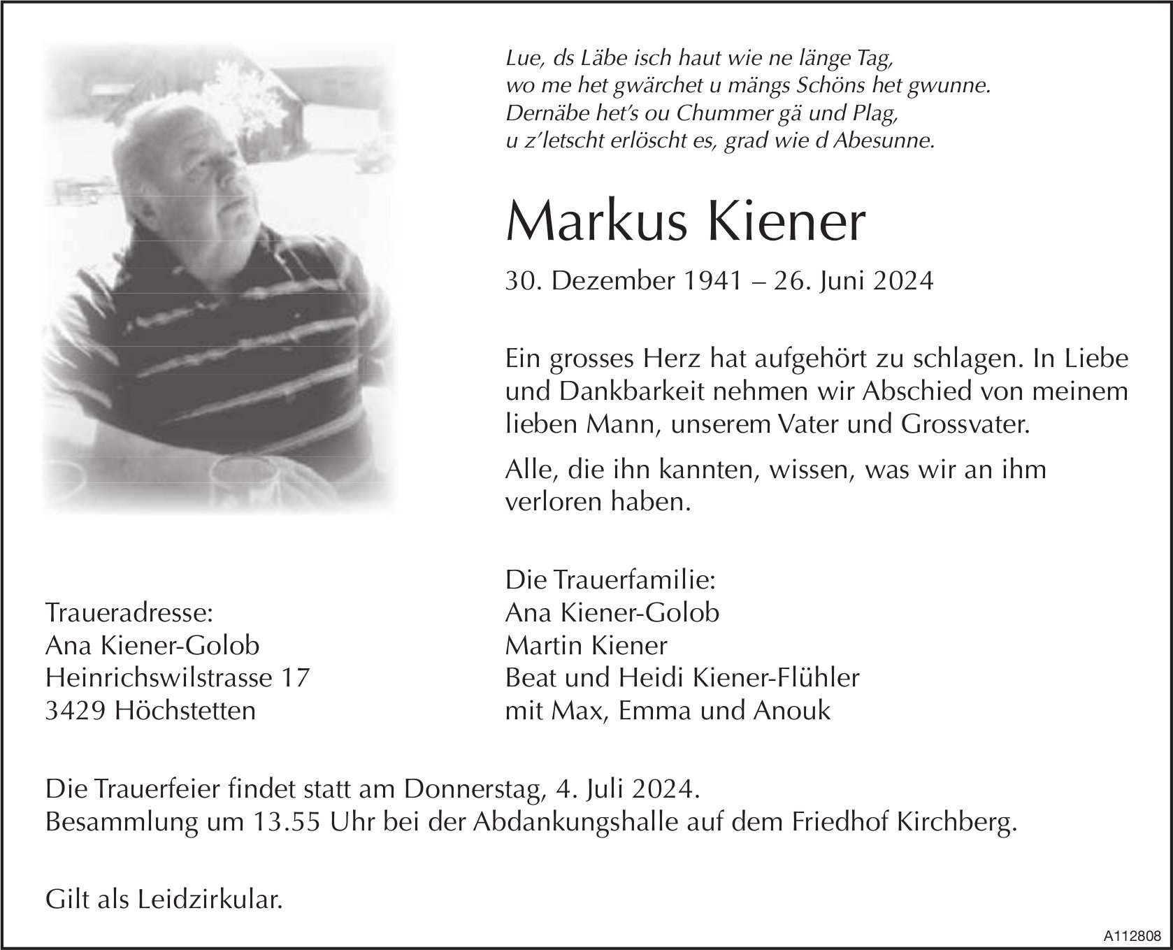 Markus Kiener, Juni 2024 / TA