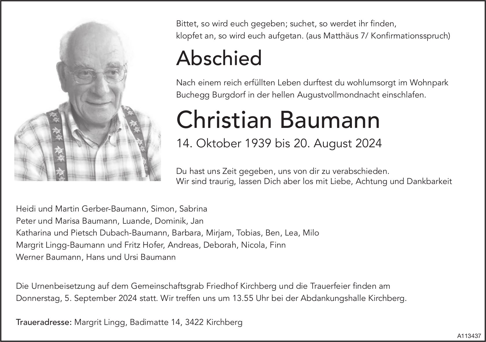 Christian Baumann, August 2024 / TA