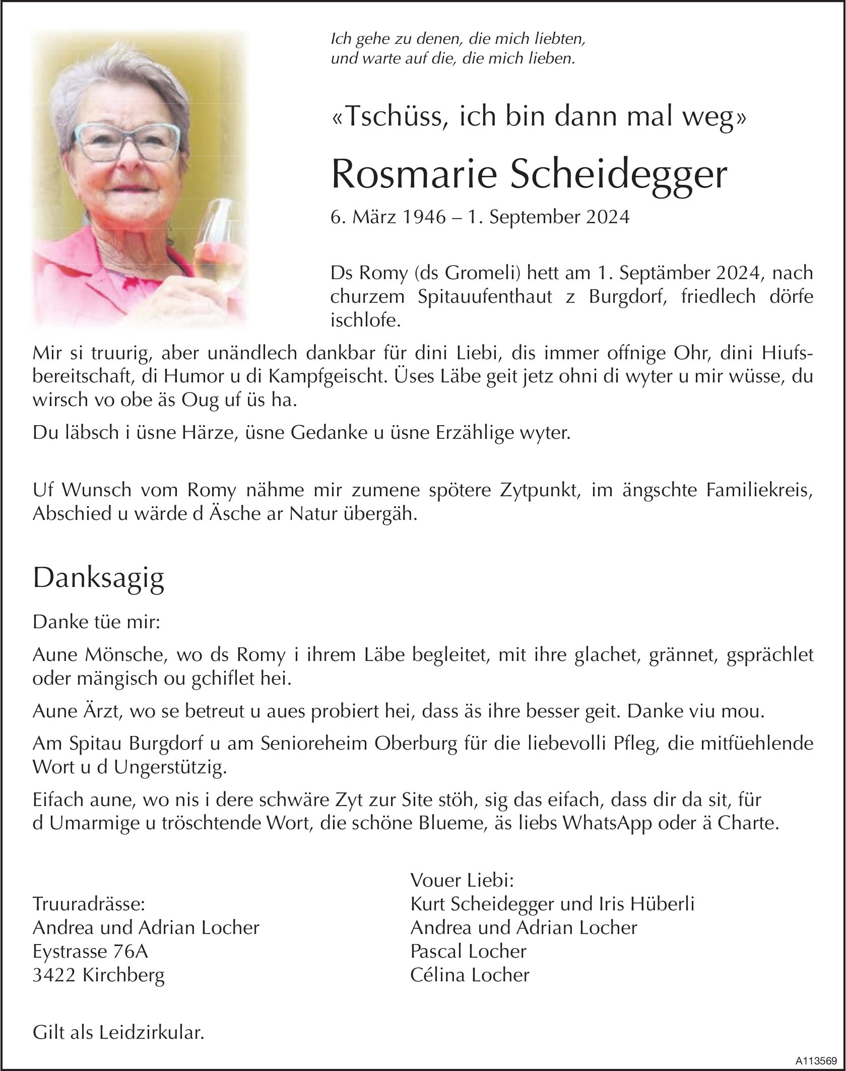 Rosmarie Scheidegger, September 2024 / TA