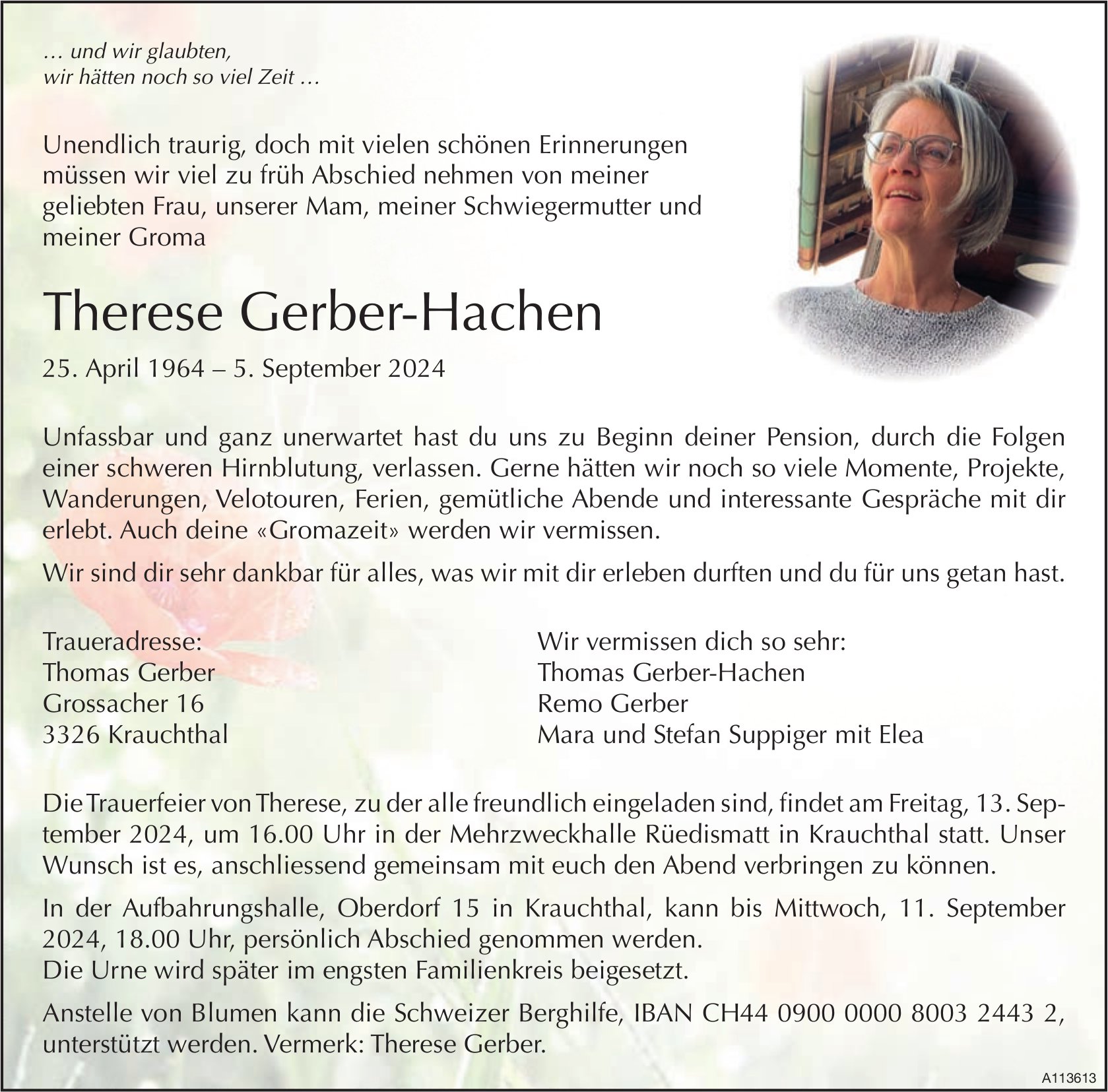 Therese Gerber-Hachen, September 2024 / TA