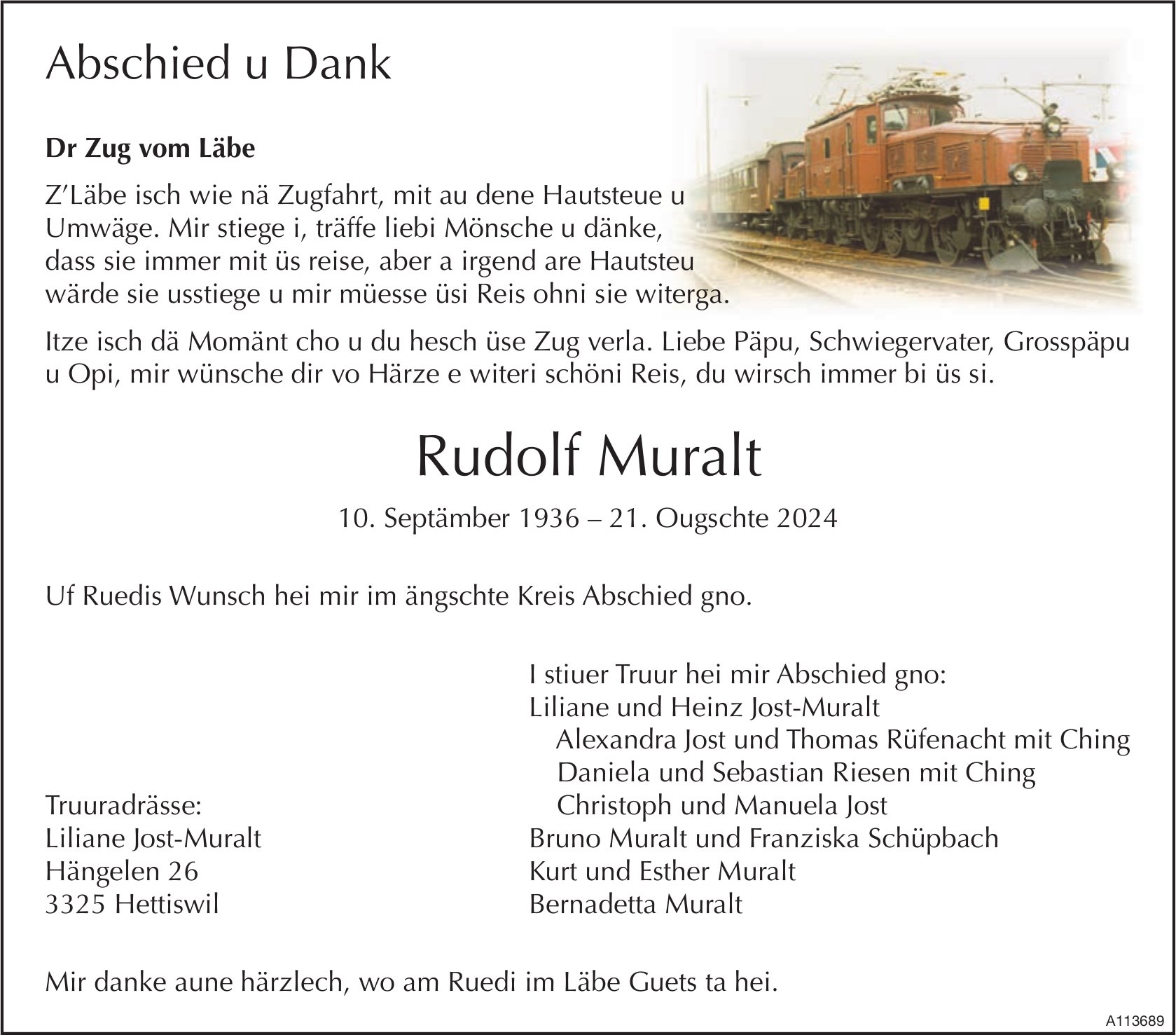 Rudolf Muralt, August 2024 / TA