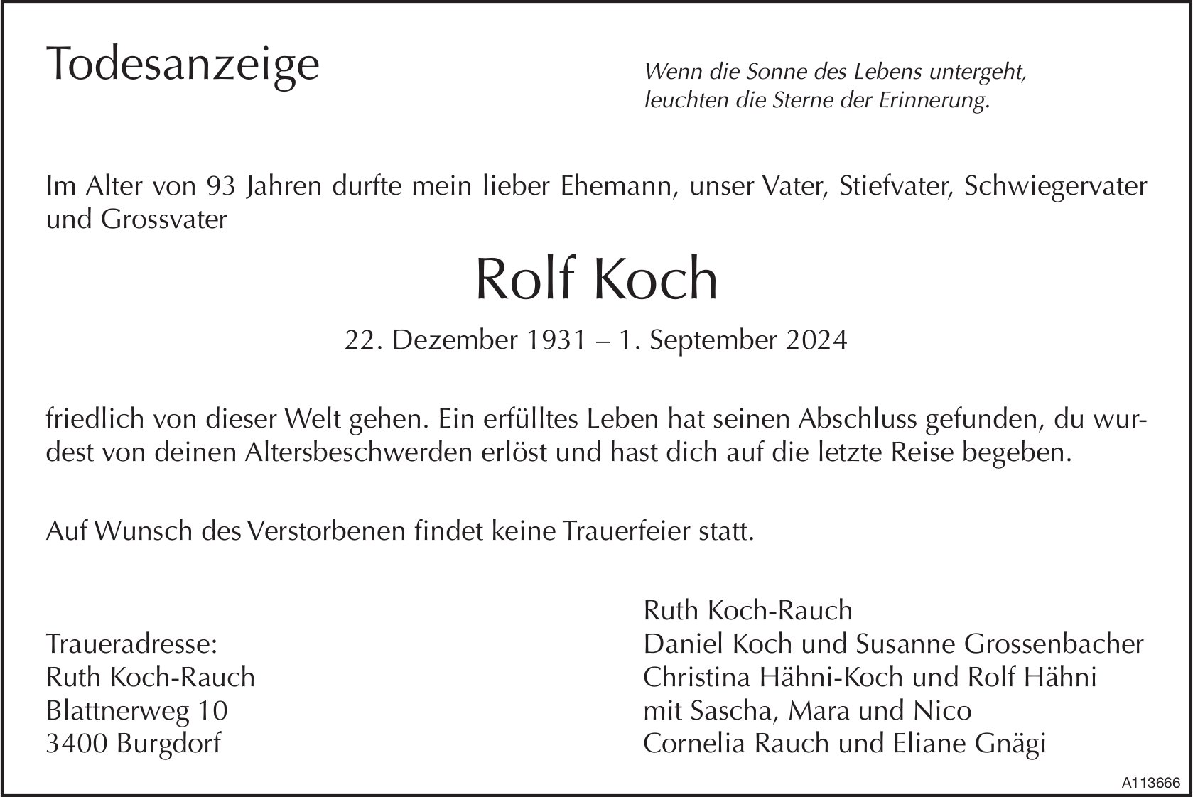 Rolf Koch, September 2024 / TA