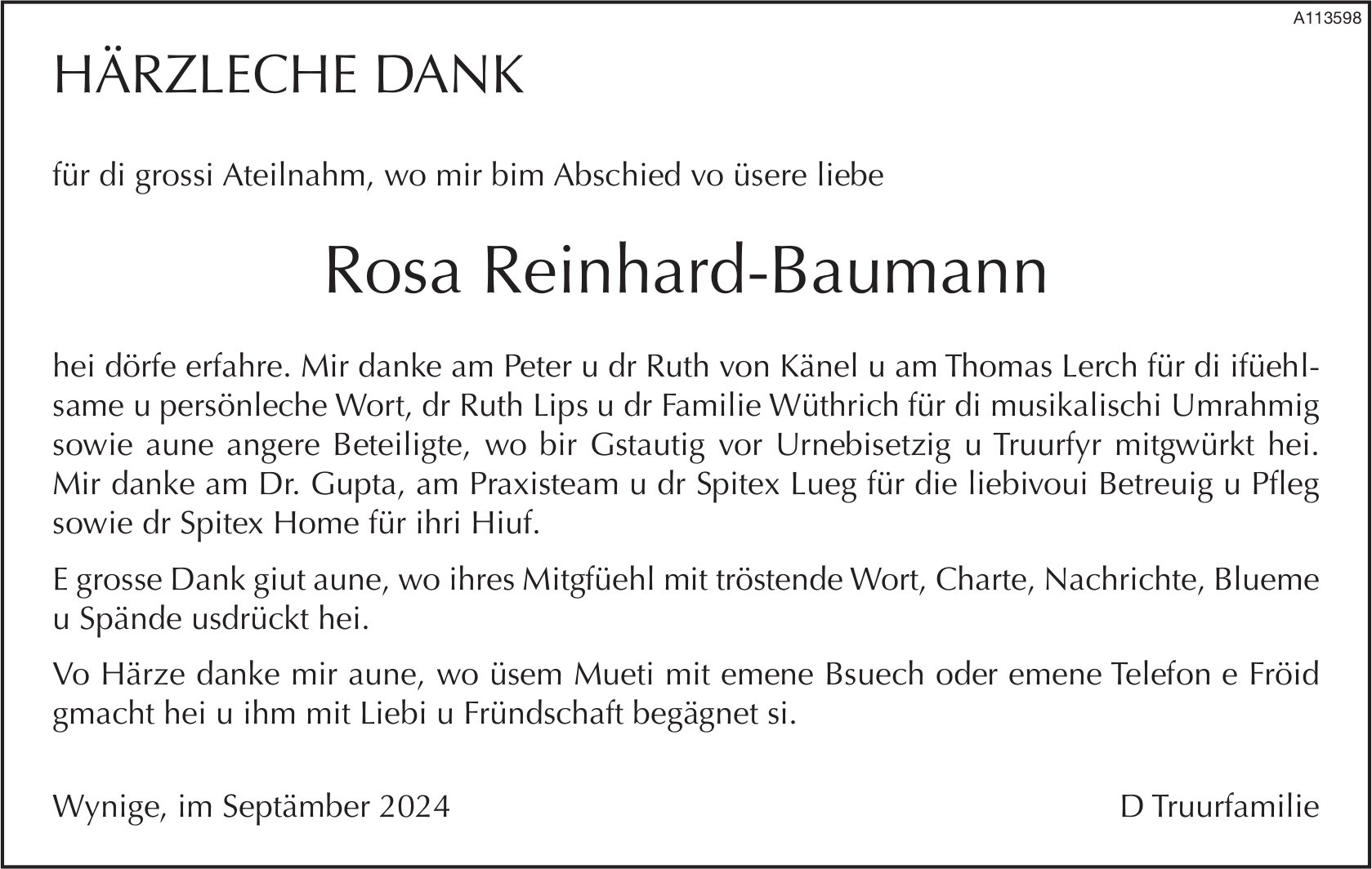 Rosa Reinhard-Baumann, im September 2024 / DS