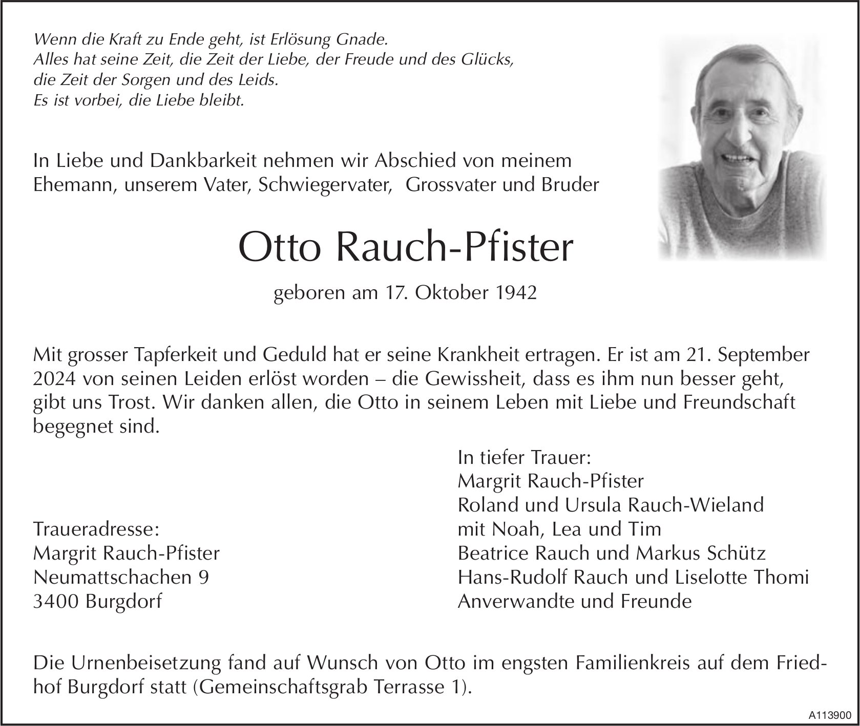 Otto Rauch-Pfister, September 2024 / TA