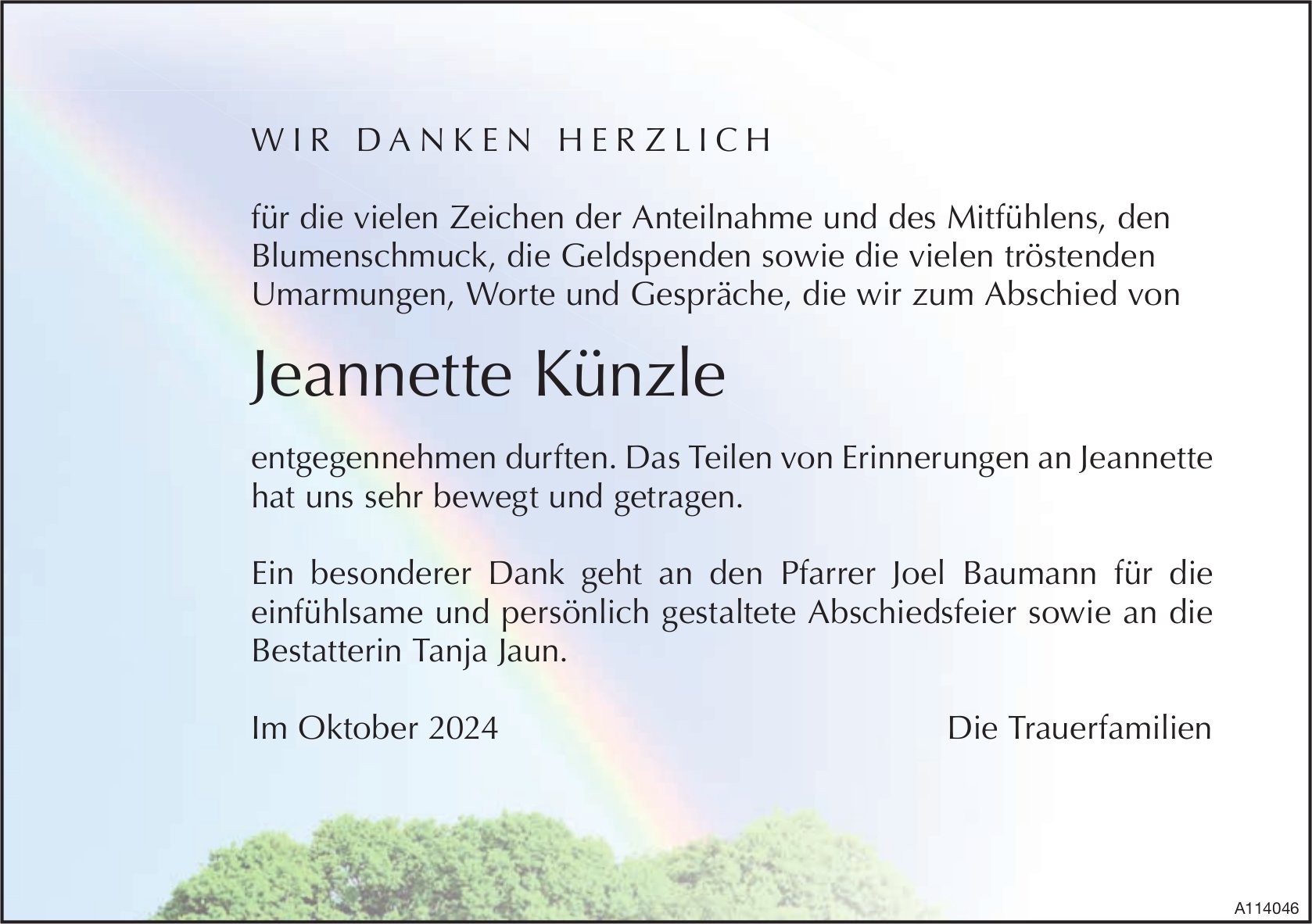 Jeannette Künzle, im Oktober 2024 / DS